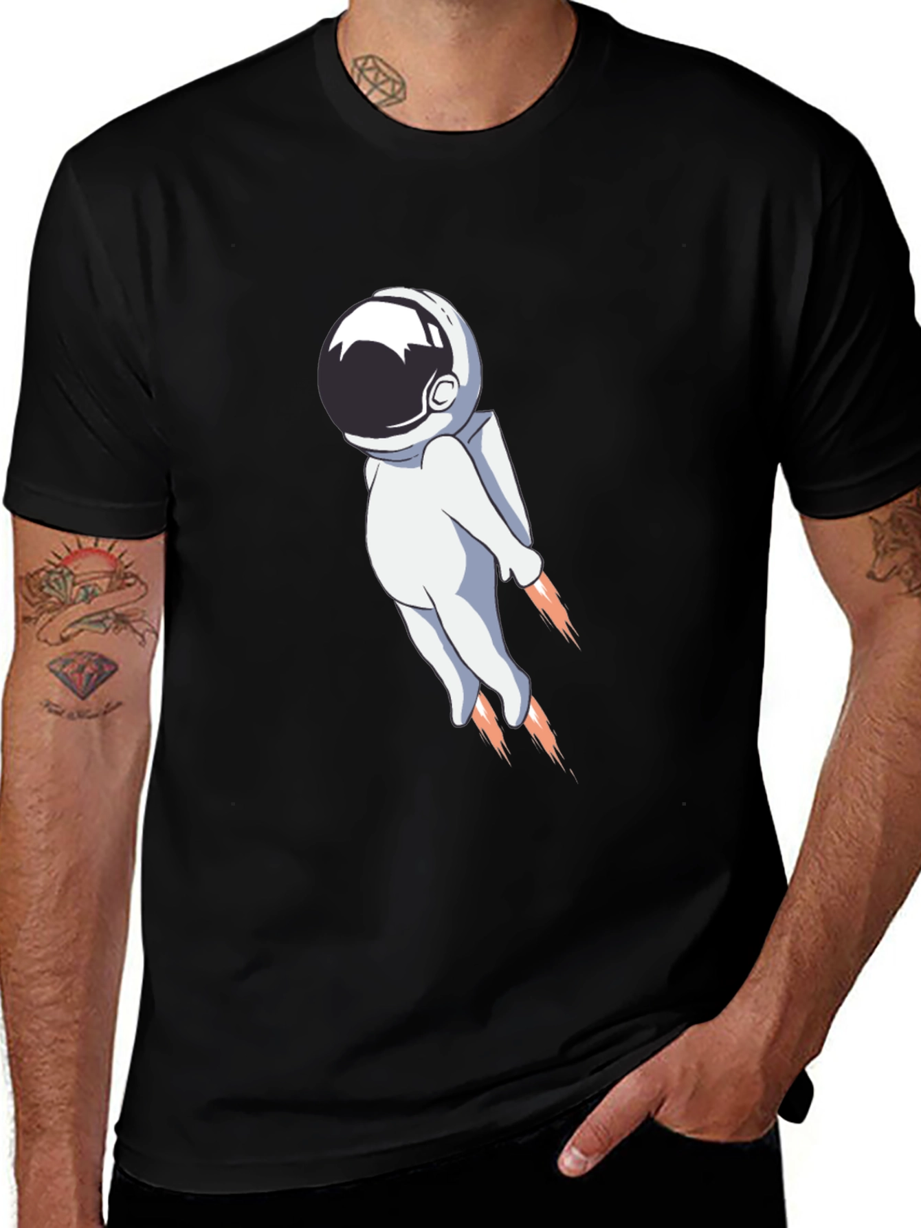 Variant 21 of Astronaut Graphic Tee - Cool Space Design