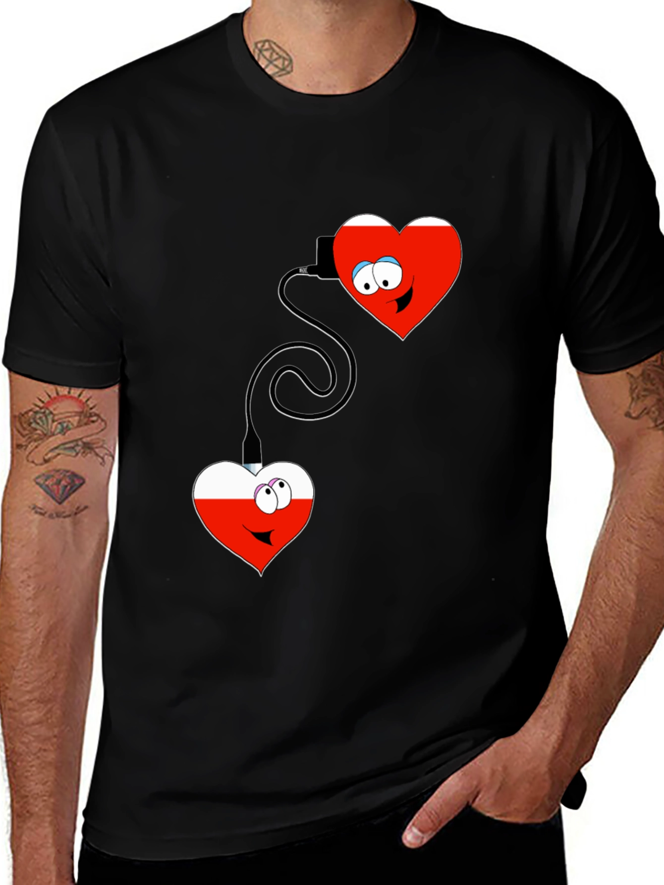 Variant 7 of Connected Hearts Graphic T-Shirt