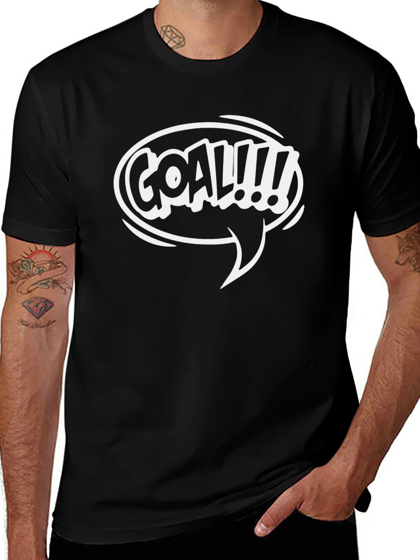 Variant 5 of Goal! Graphic Print Crew Neck T-Shirt