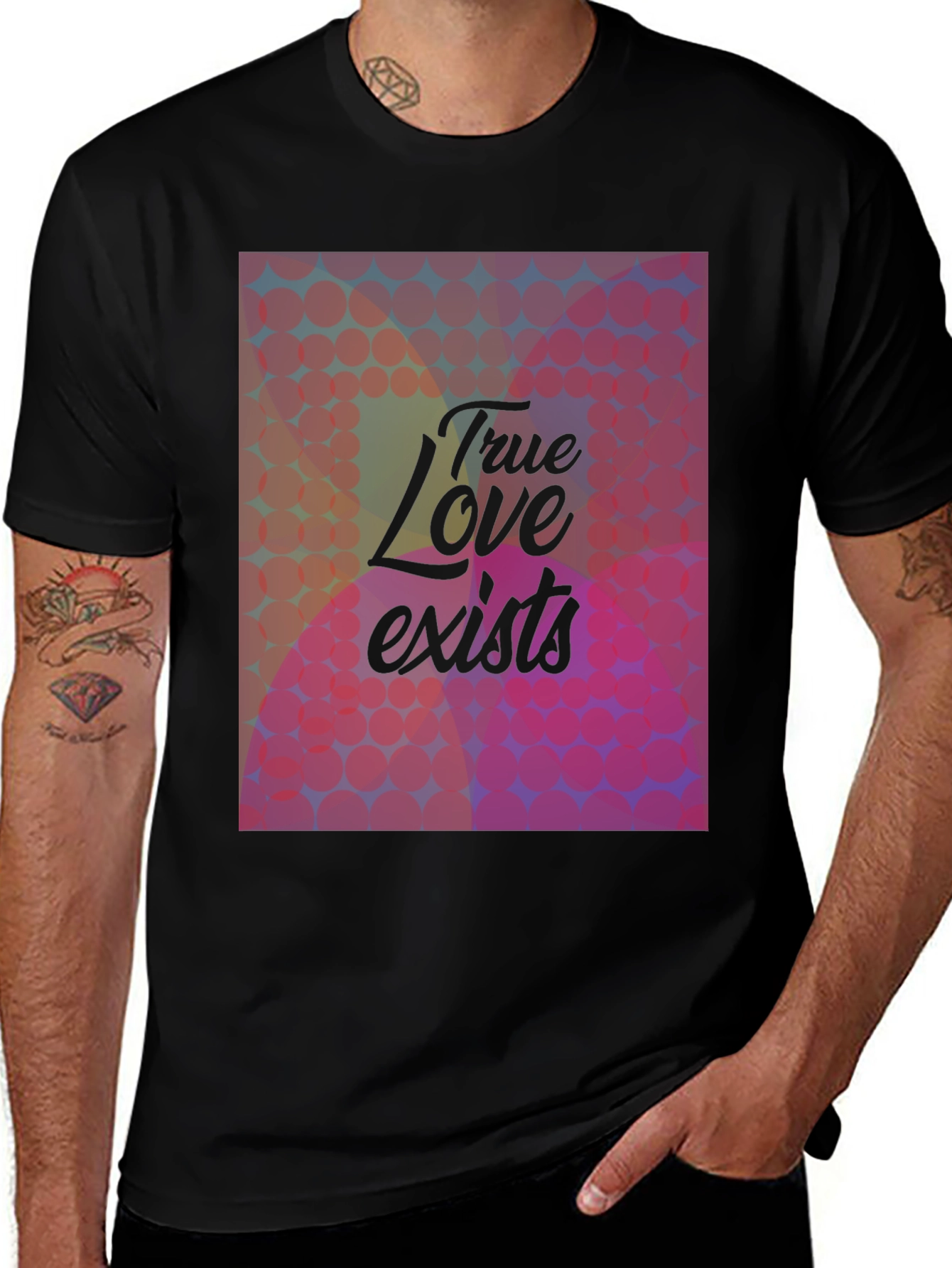 Variant 25 of True Love Graphic Tee - Stylish Black T-Shirt