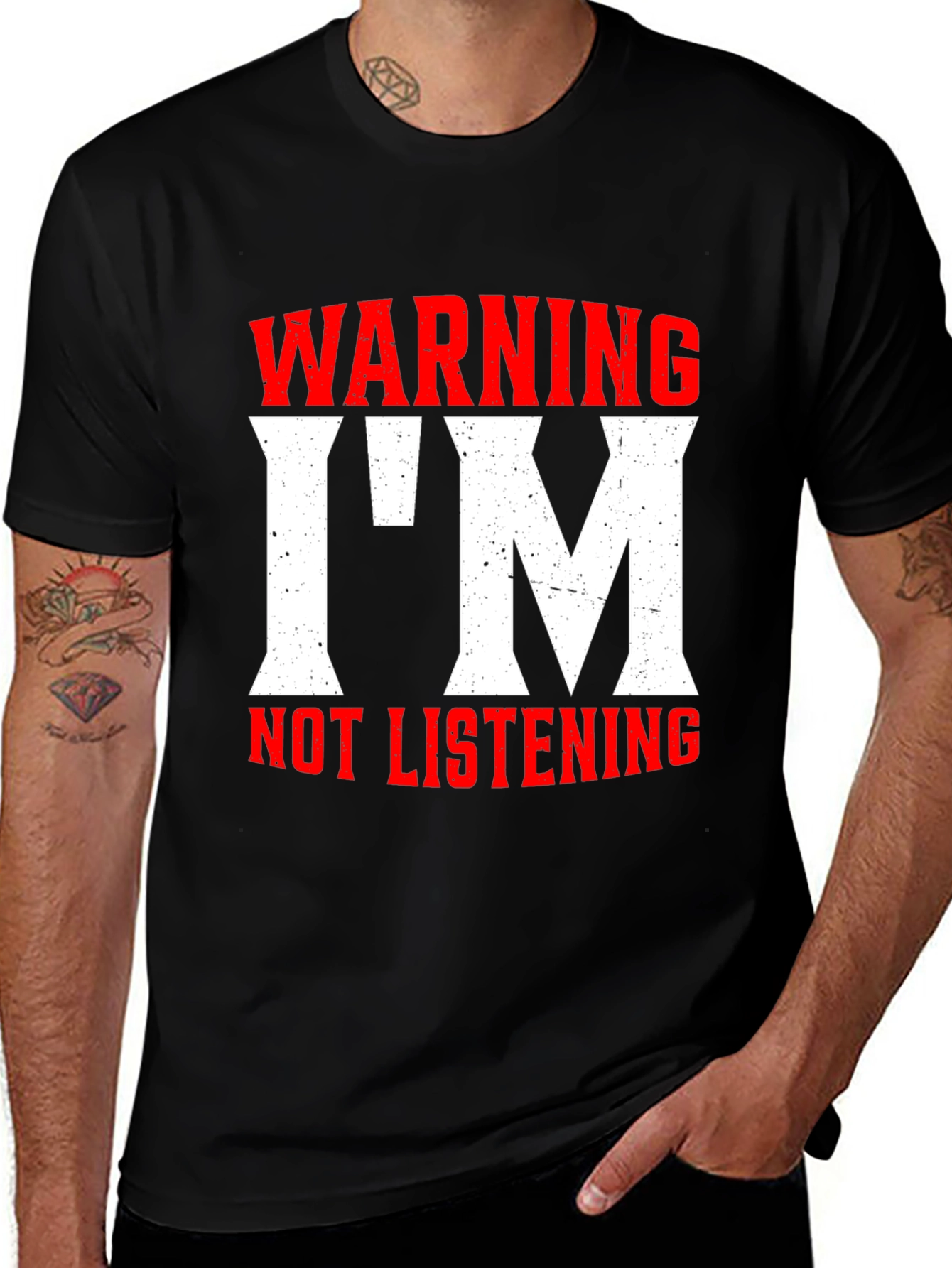 Variant 13 of Warning I'm Not Listening T-Shirt