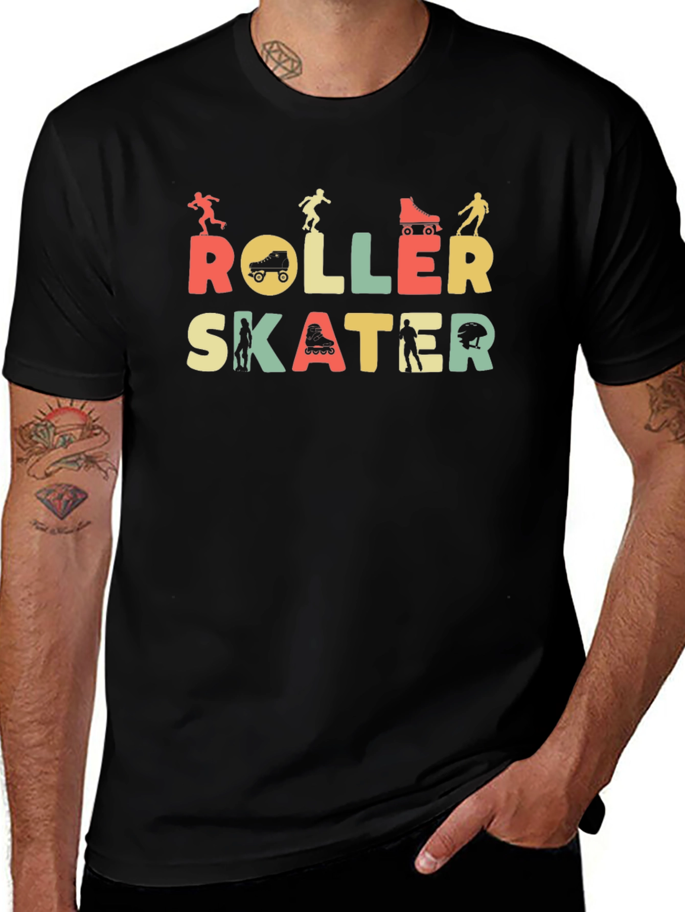 Variant 16 of Retro Roller Skater T-Shirt - Vintage Style Tee
