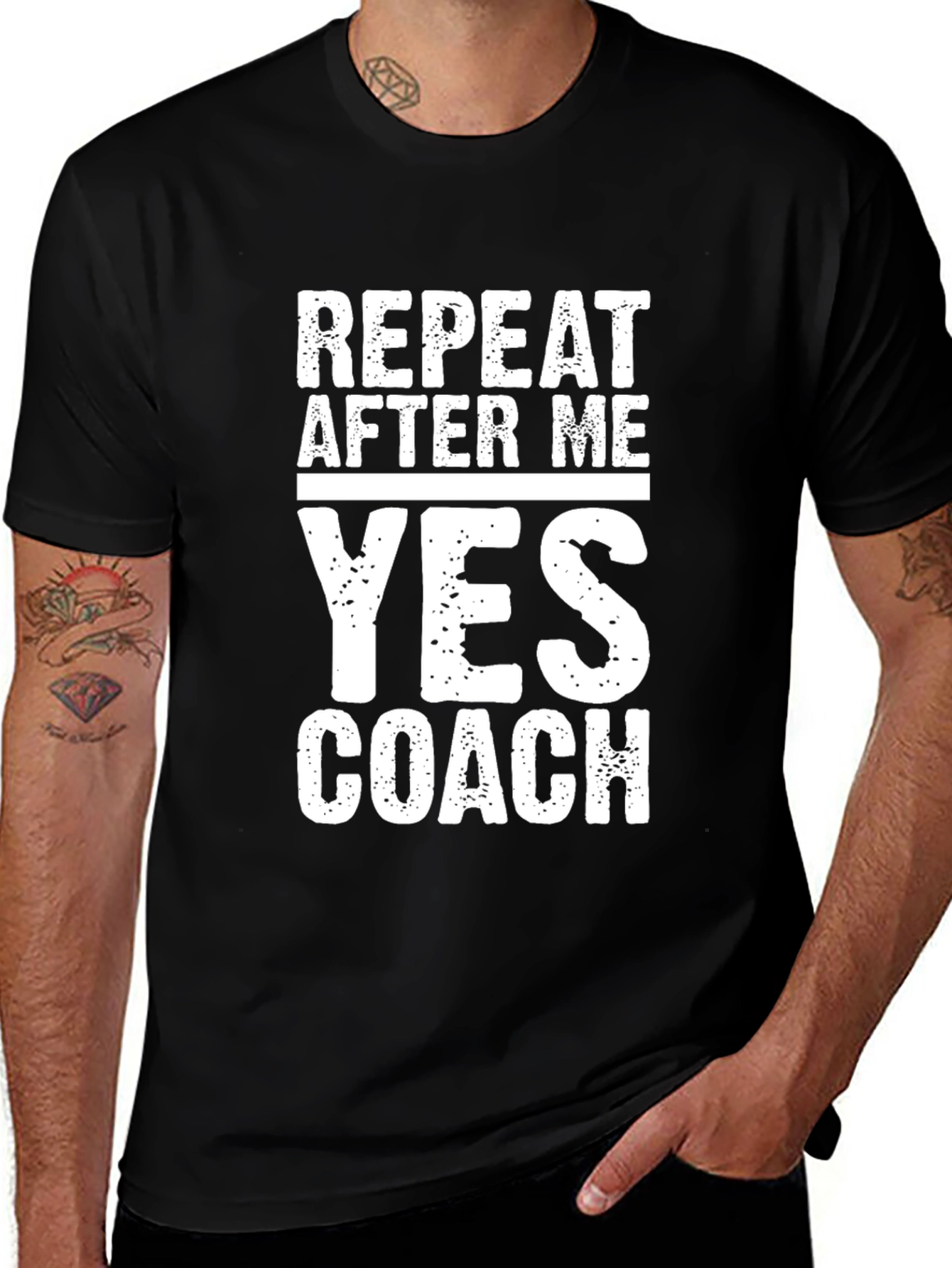 Variant 4 of Repeat After Me Yes Coach Graphic Tee