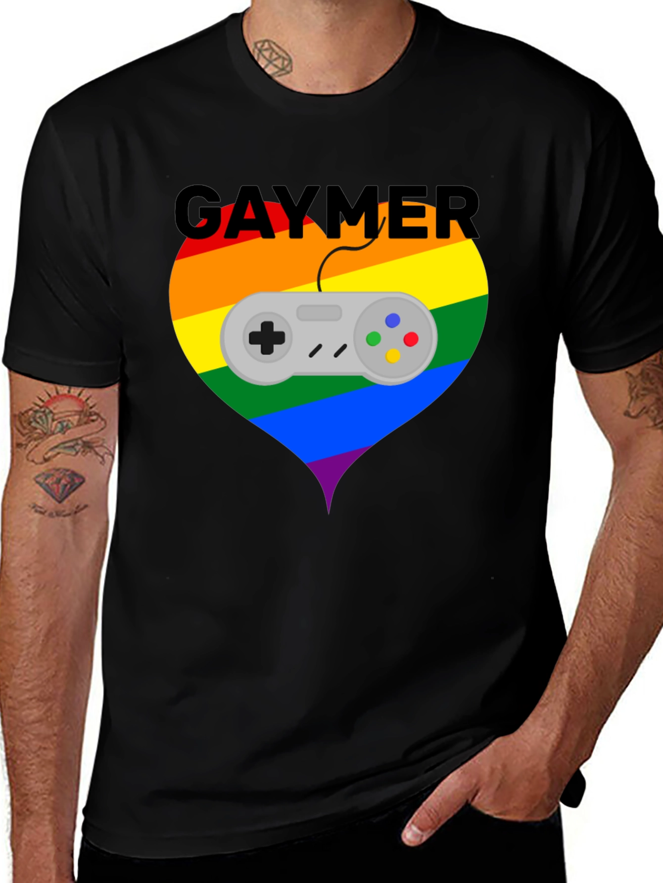 Gaymer Pride Graphic Tee - LGBT Gaming T-Shirt