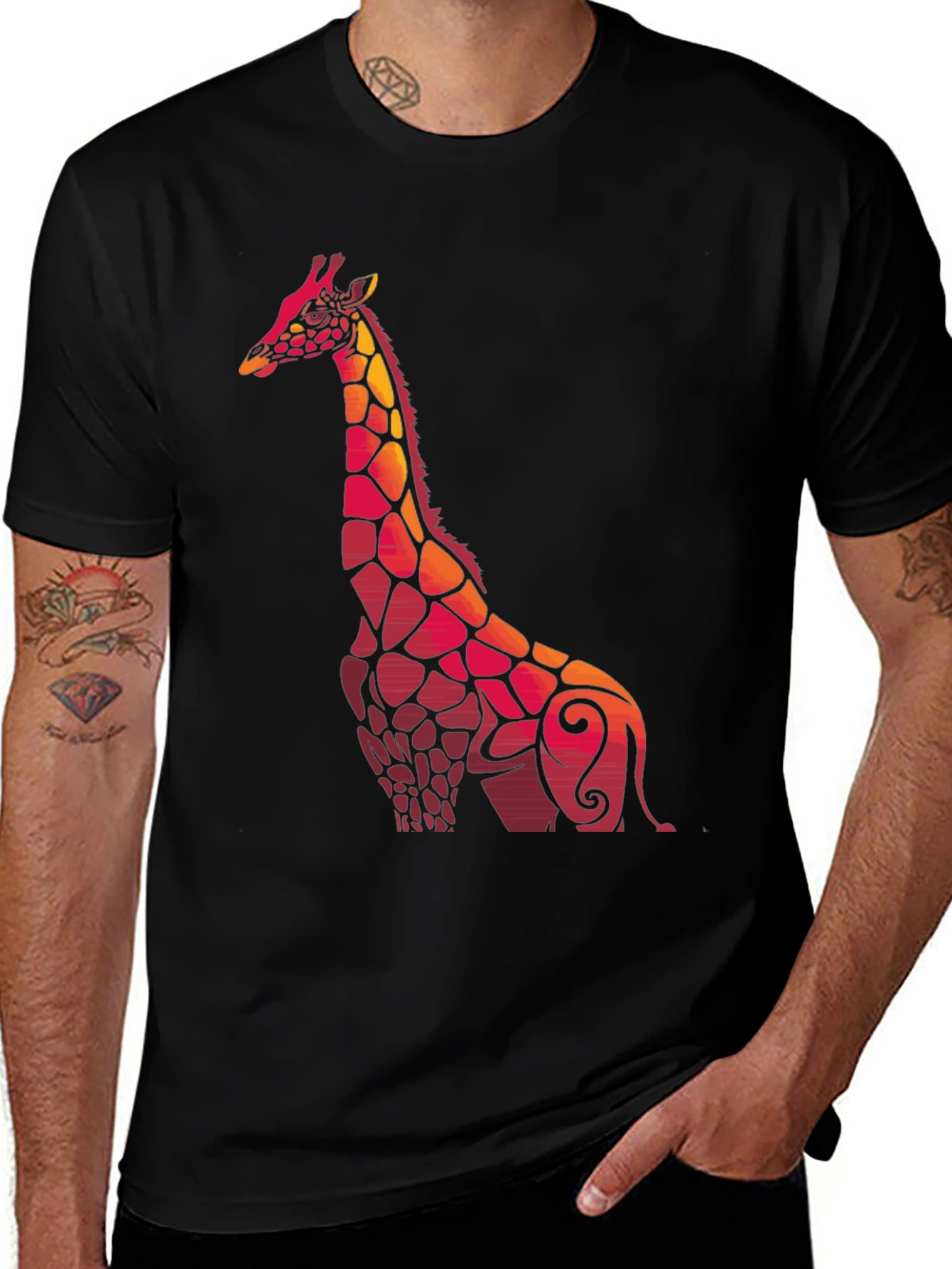 Variant 28 of Giraffe Graphic Tee - Unique Animal Design T-Shirt