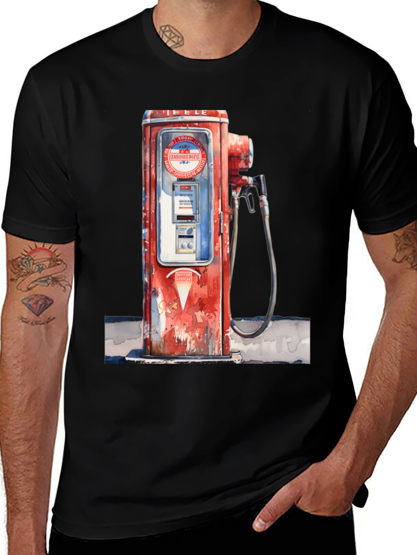 Variant 11 of Vintage Gas Pump Graphic Tee