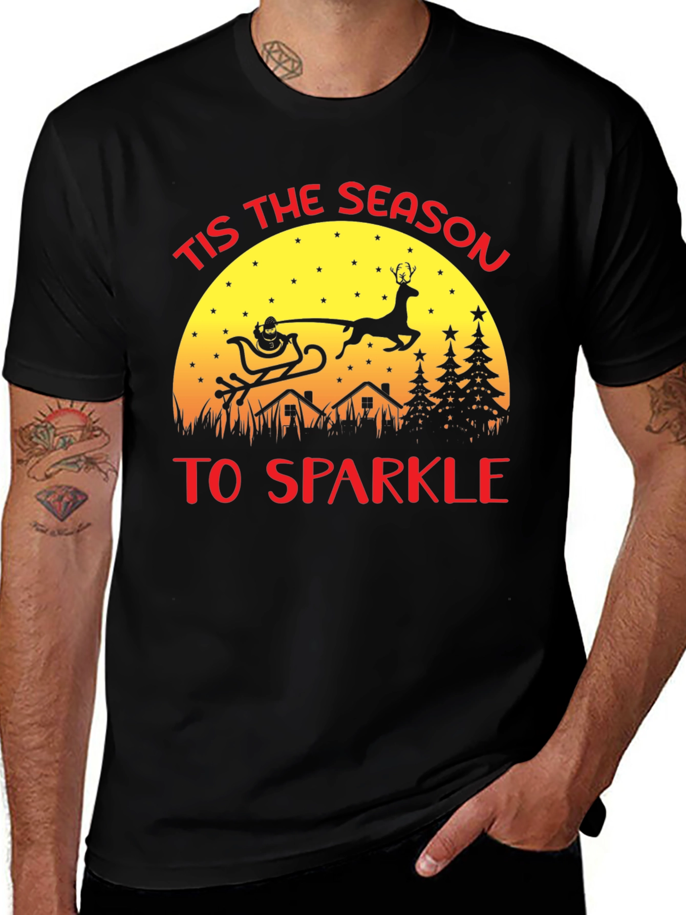 Tis the Season to Sparkle Christmas Graphic Tee