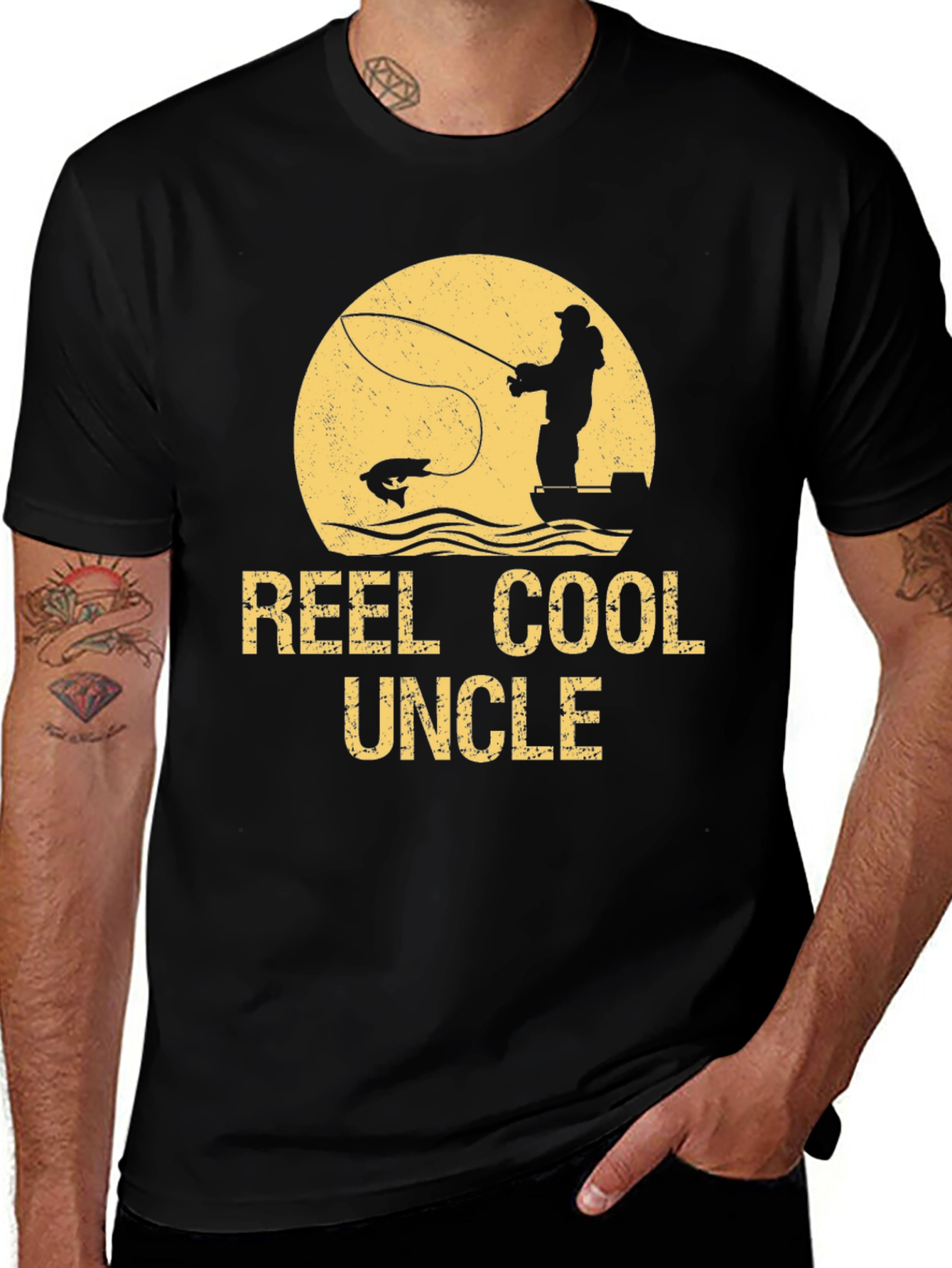 Variant 9 of Reel Cool Uncle Fishing T-Shirt - Fisherman Gift