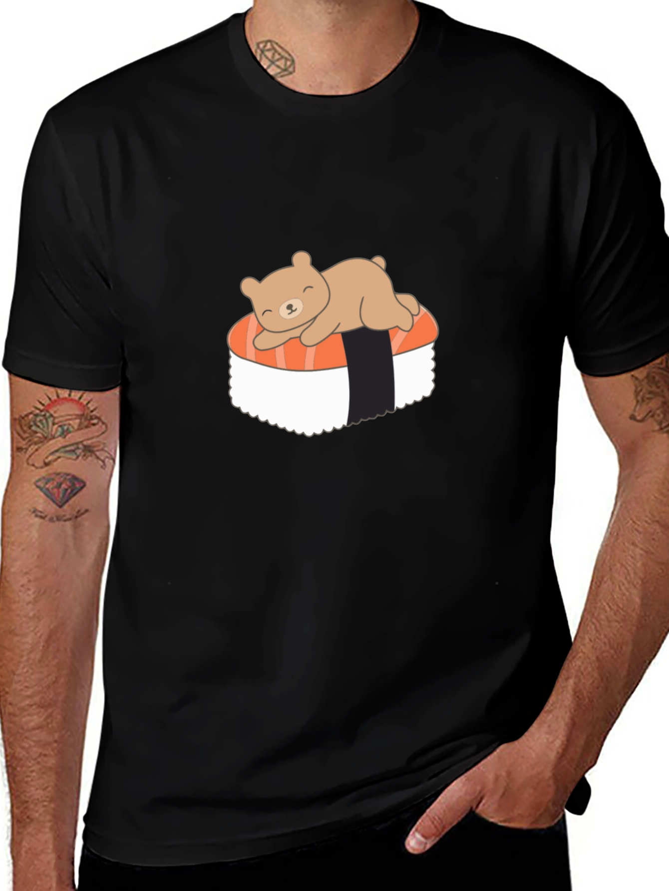 Variant 10 of Sushi Bear Graphic T-Shirt - Fun & Unique Design