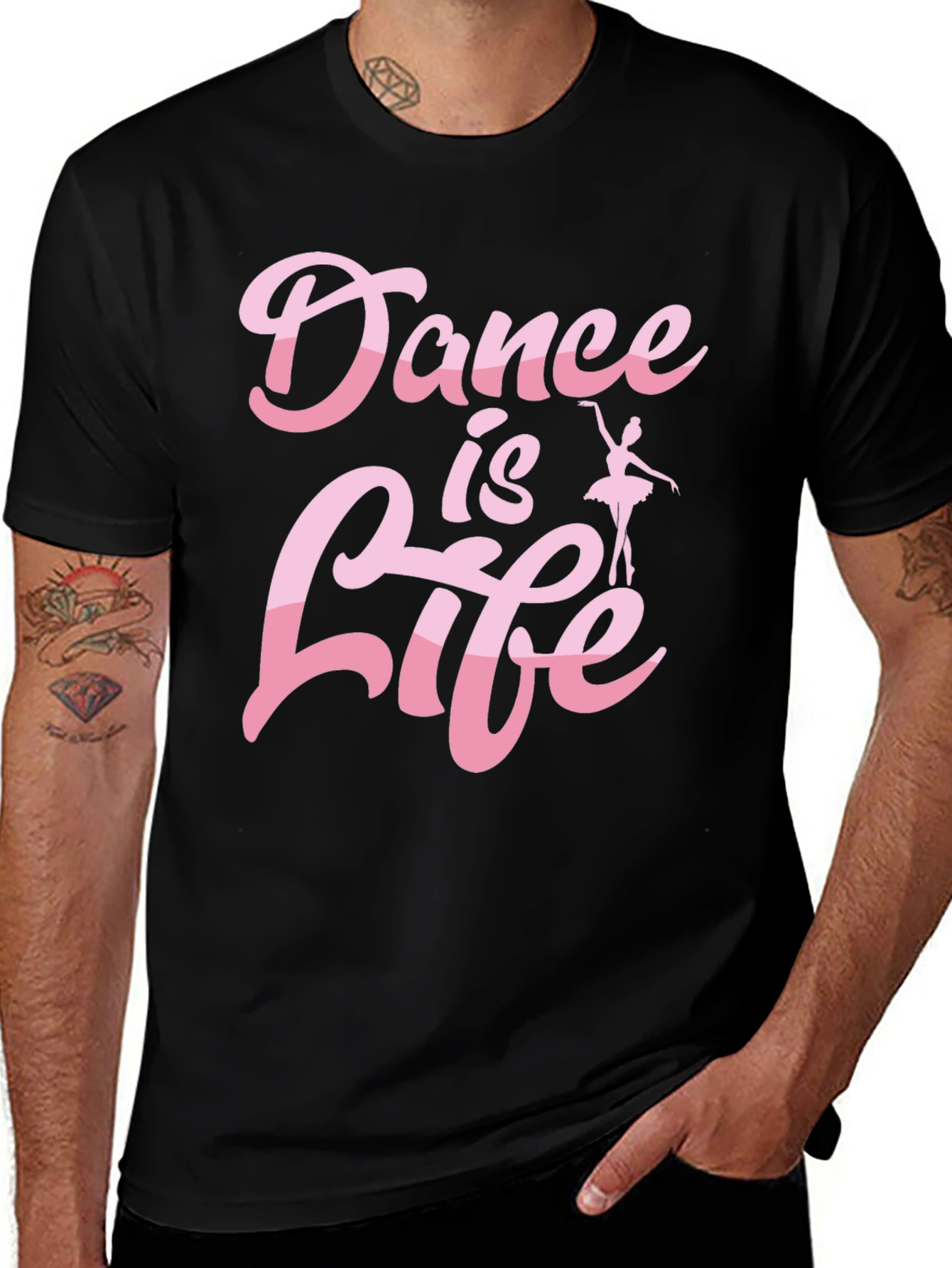 Variant 15 of Dance Is Life T-Shirt - Black Tee for Dance Lovers