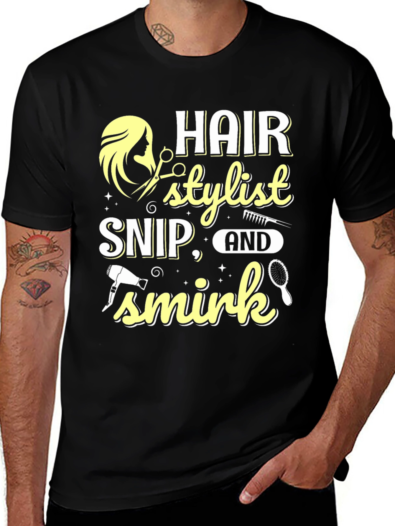 Variant 15 of Hair Stylist Snip Smirk T-Shirt