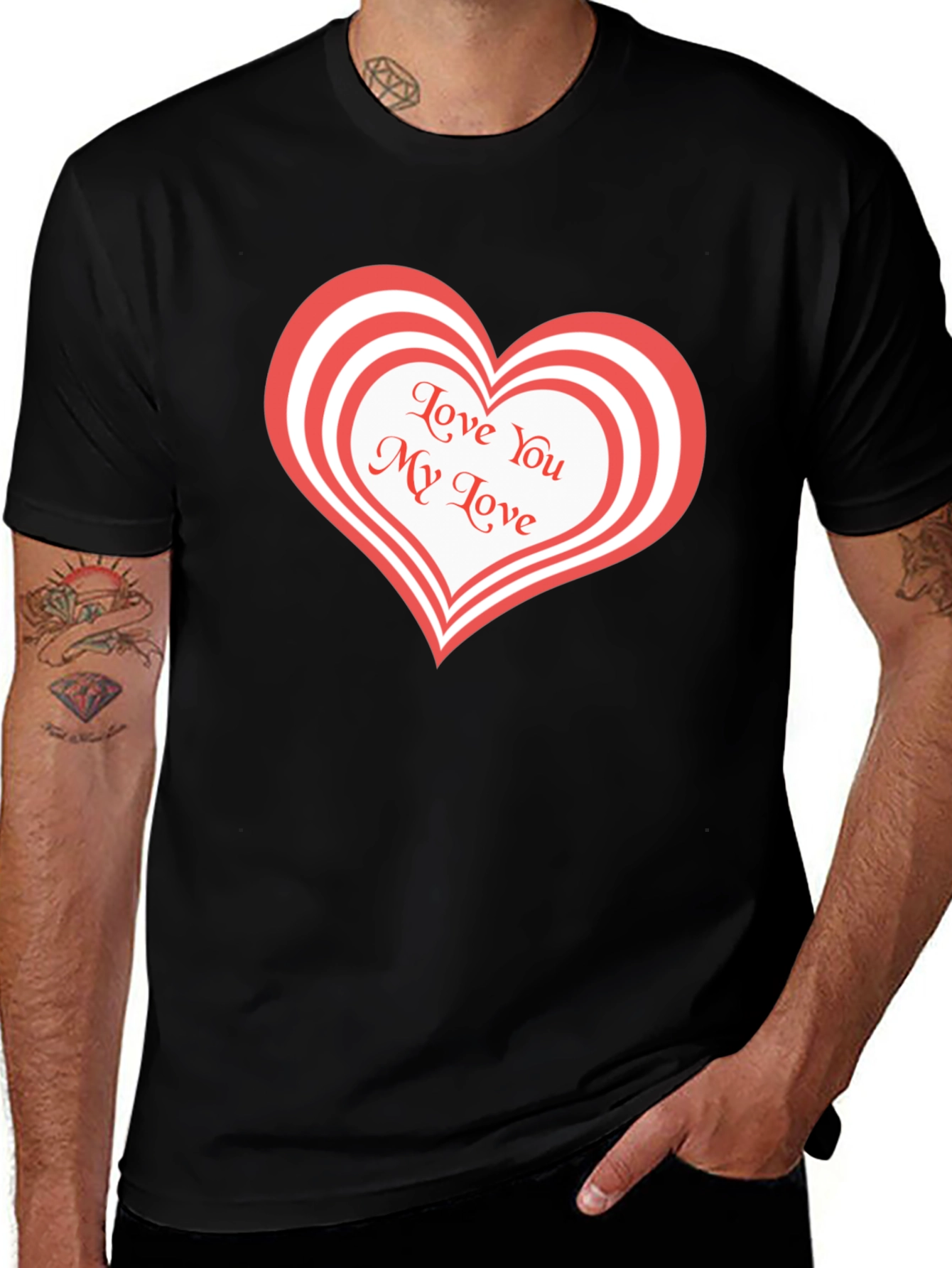 Variant 28 of Love You My Love Black T-Shirt