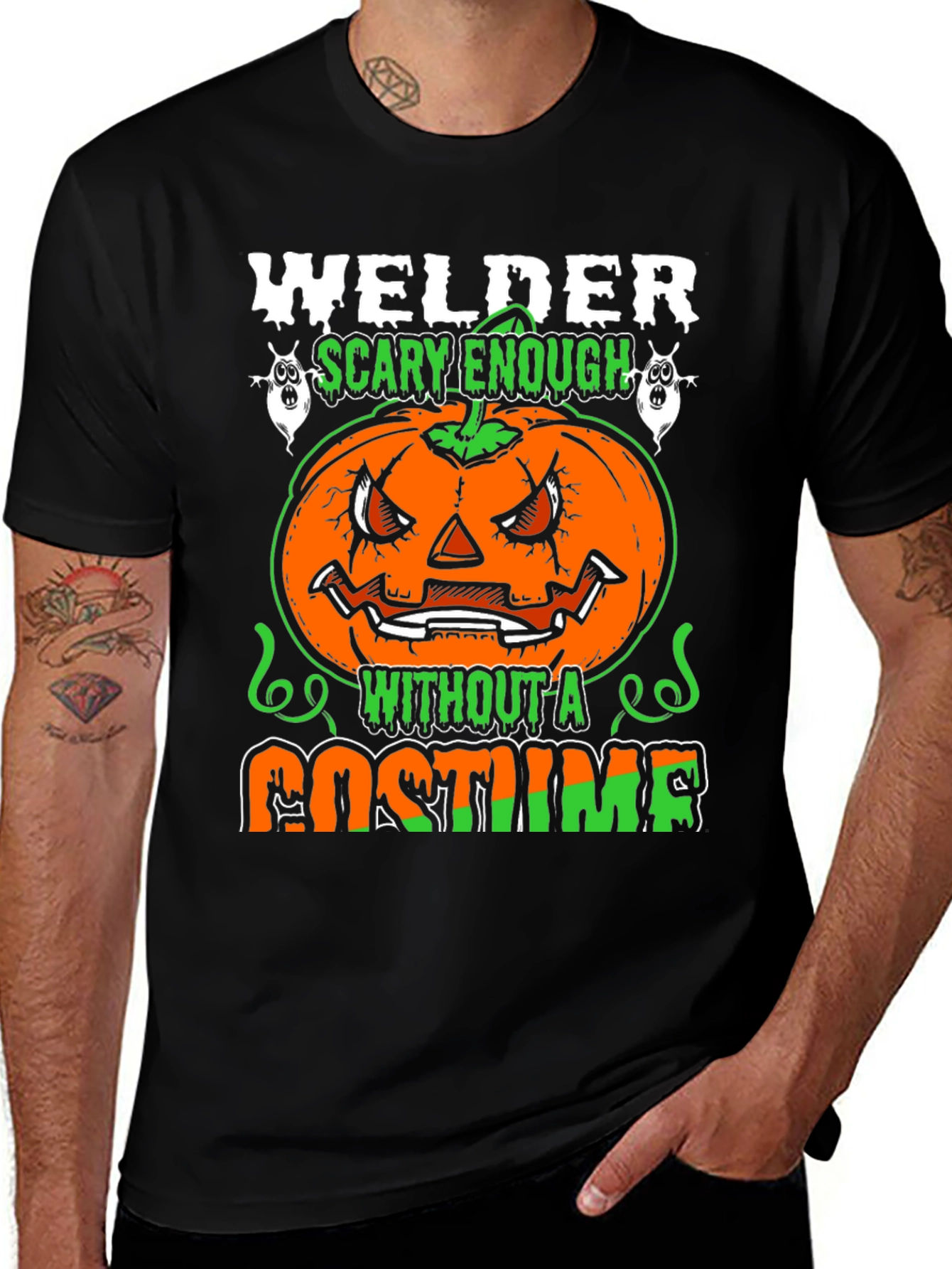 Welder Scary Enough Halloween T-Shirt