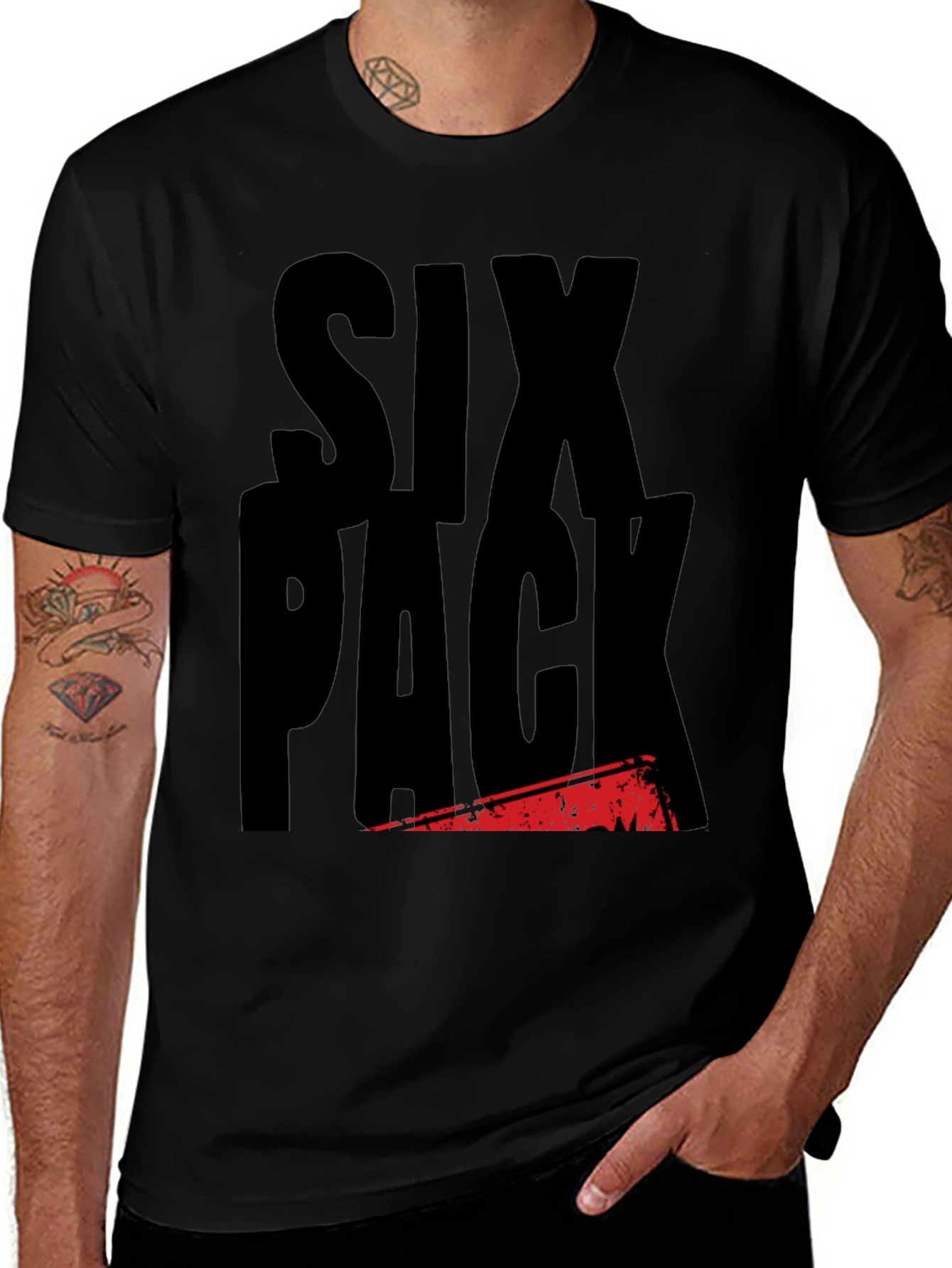 Six Pack T-Shirt - Funny Gym Workout Tee
