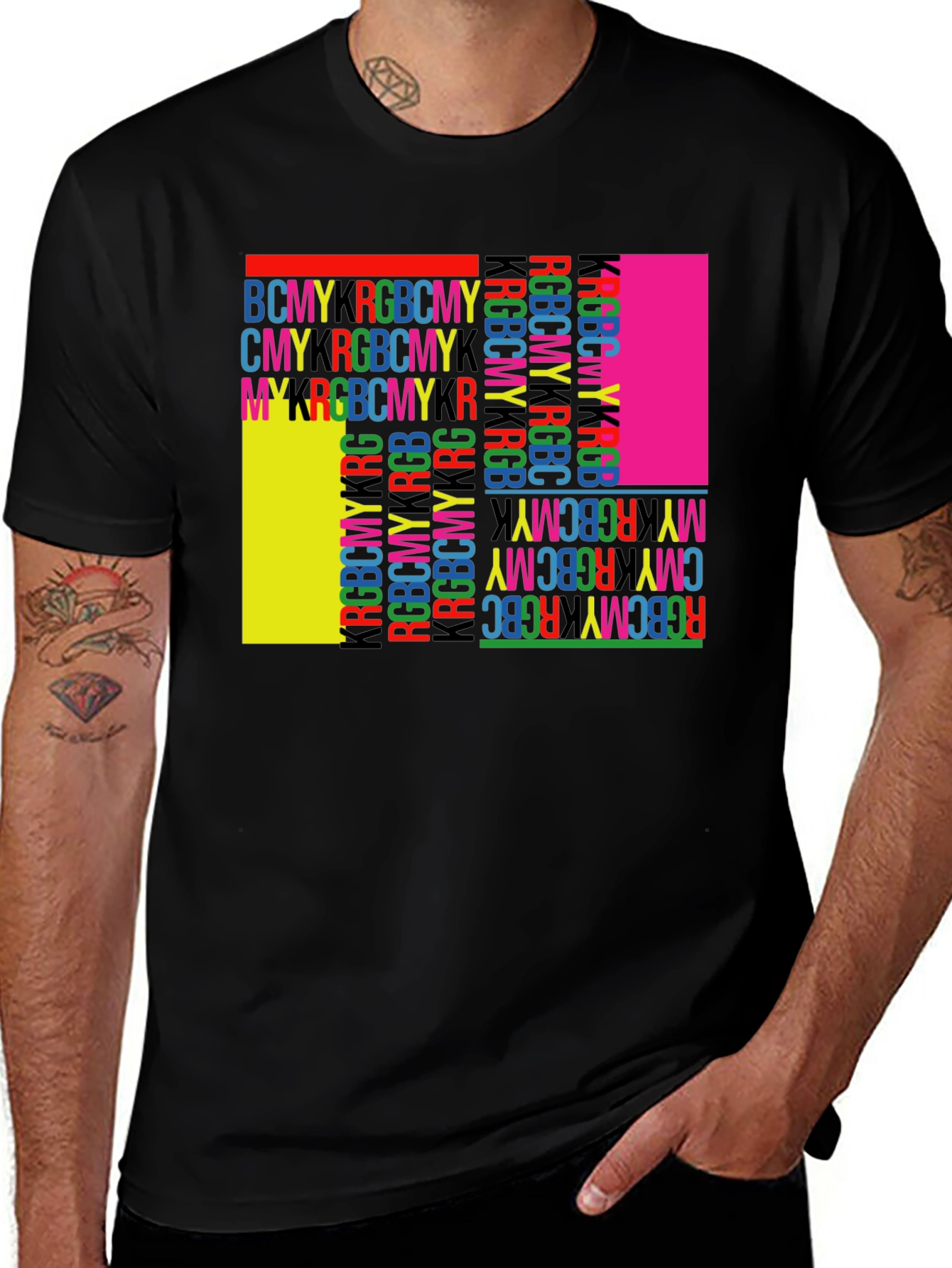 Variant 10 of RGB Color Block Graphic Tee
