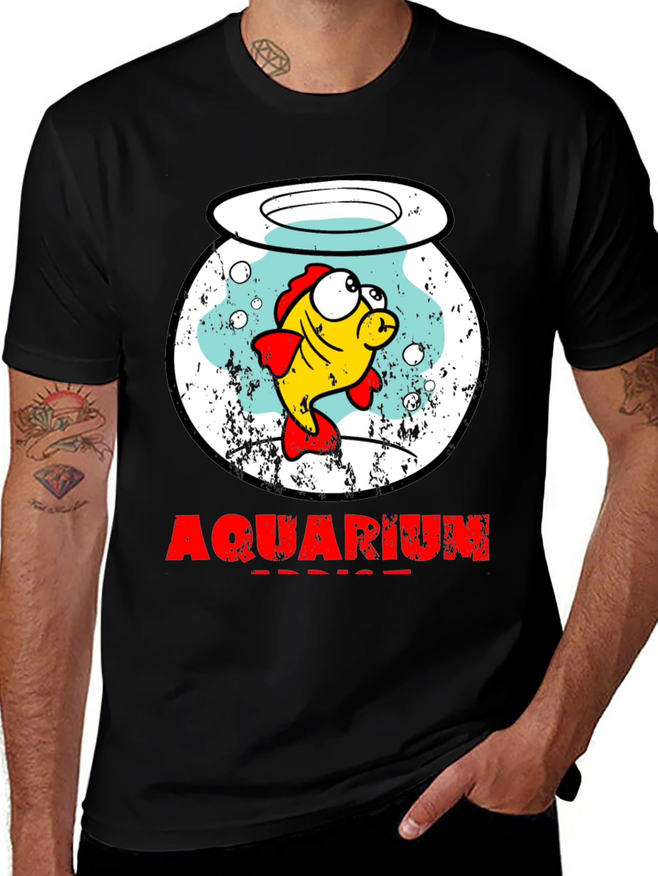 Variant 26 of Aquarium Service T-Shirt Fishbowl Graphic Tee