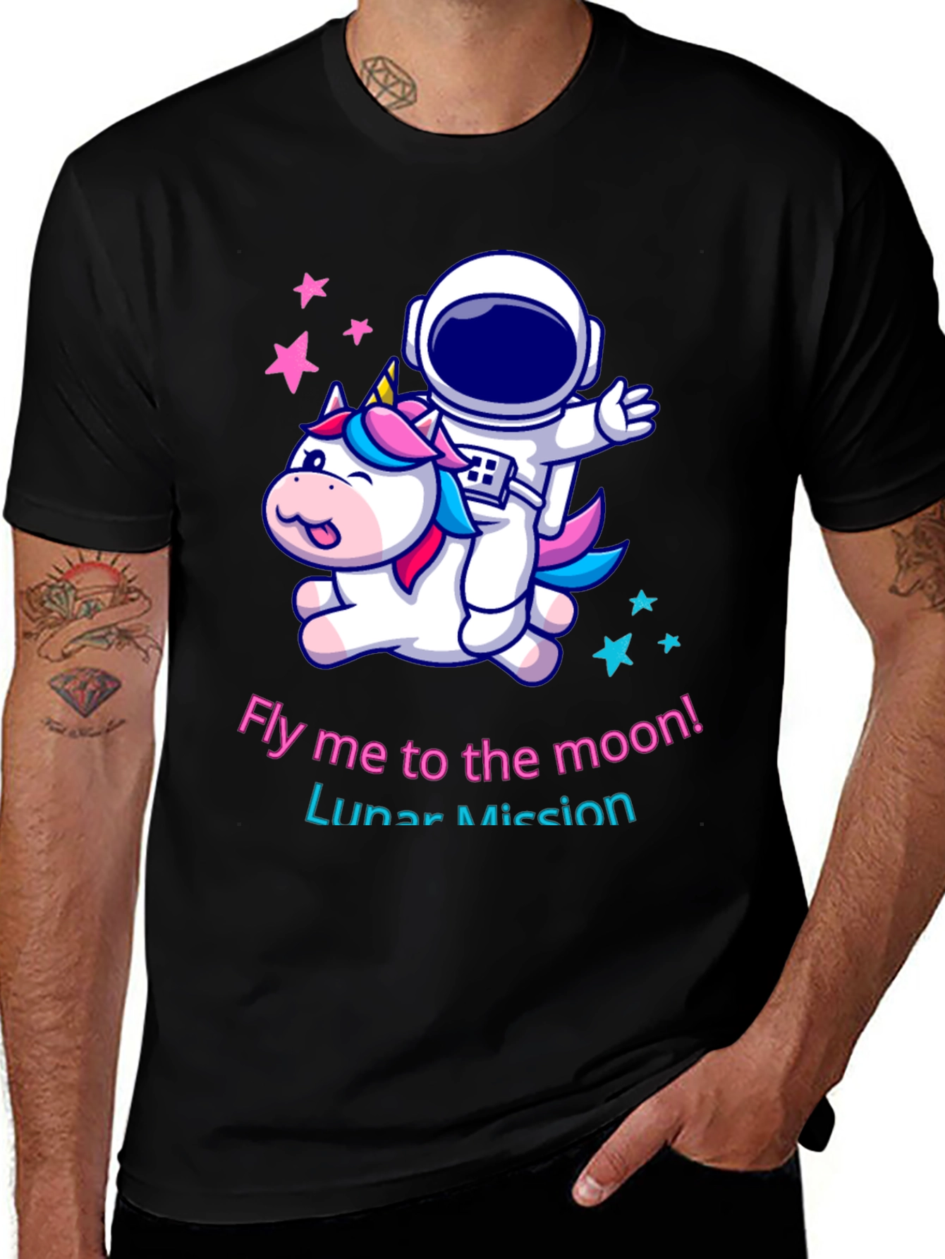 Variant 26 of Astronaut Unicorn T-Shirt - Fly Me to the Moon!