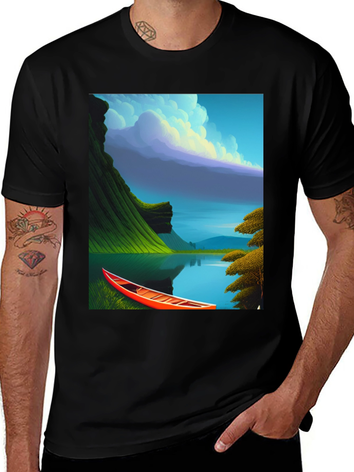 Variant 24 of Scenic Lake T-Shirt - Adventure Ready Style