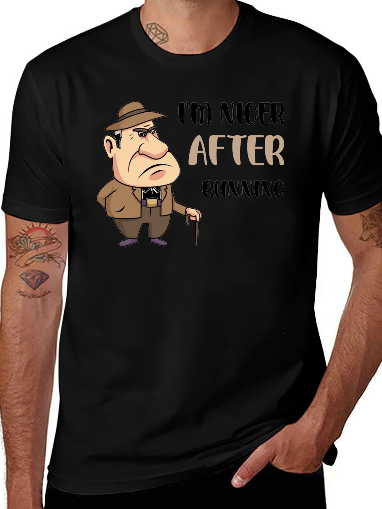 Variant 25 of I'm Nicer After Running Graphic T-Shirt
