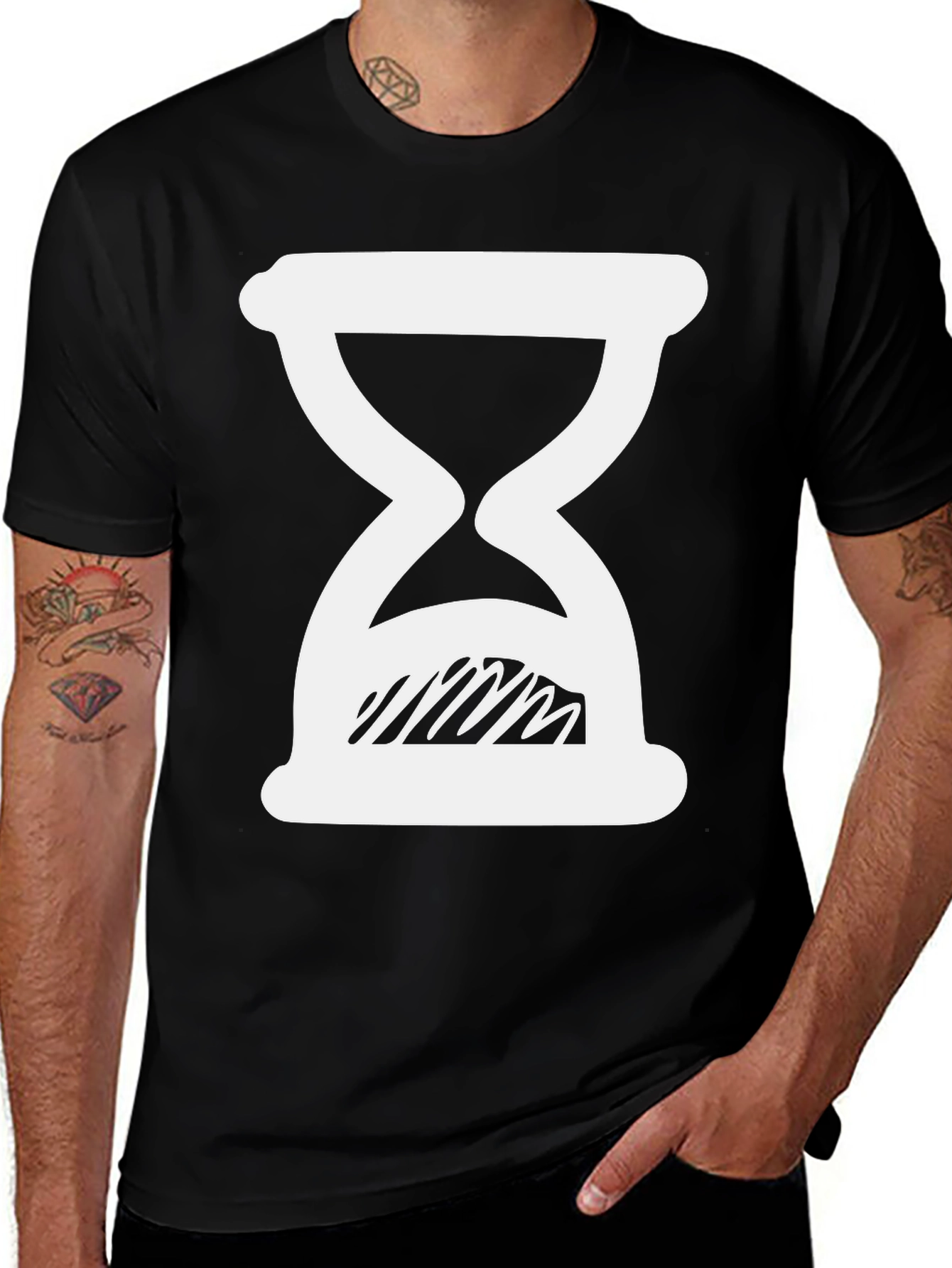 Variant 6 of Hourglass Graphic T-Shirt - Classic Time Design