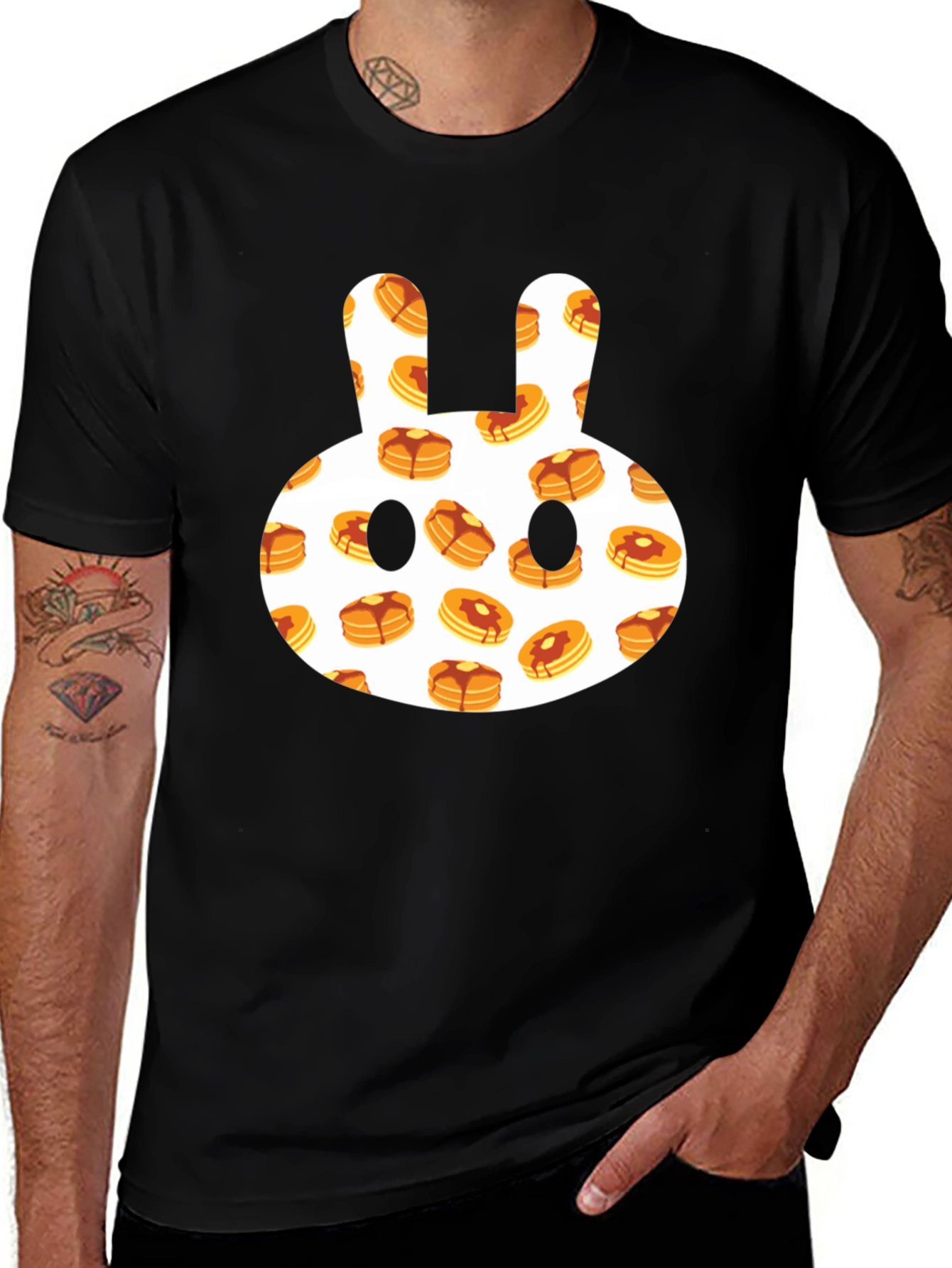 Variant 13 of Pancake Bunny T-Shirt - Novelty Foodie Tee