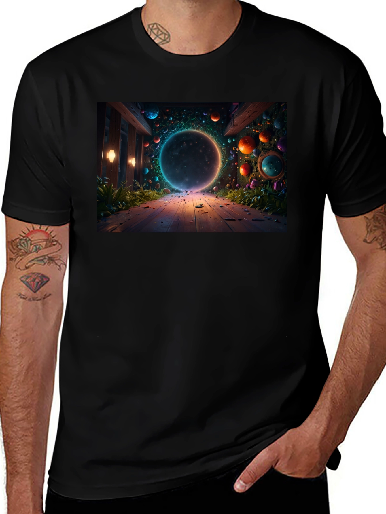 Variant 10 of Mystical Portal Black T-Shirt