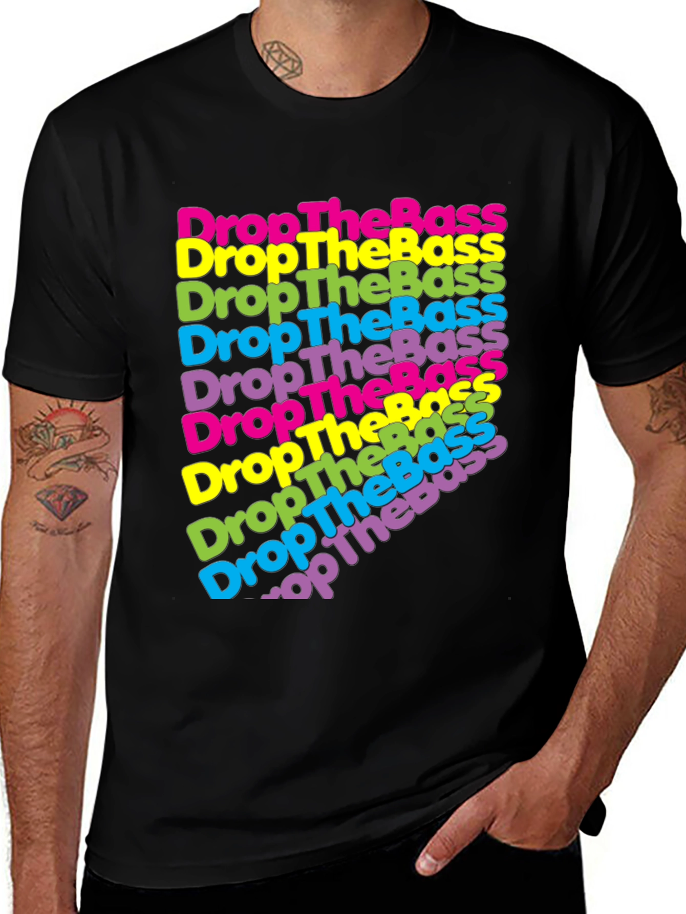 Drop The Bass Graphic Print Tee
