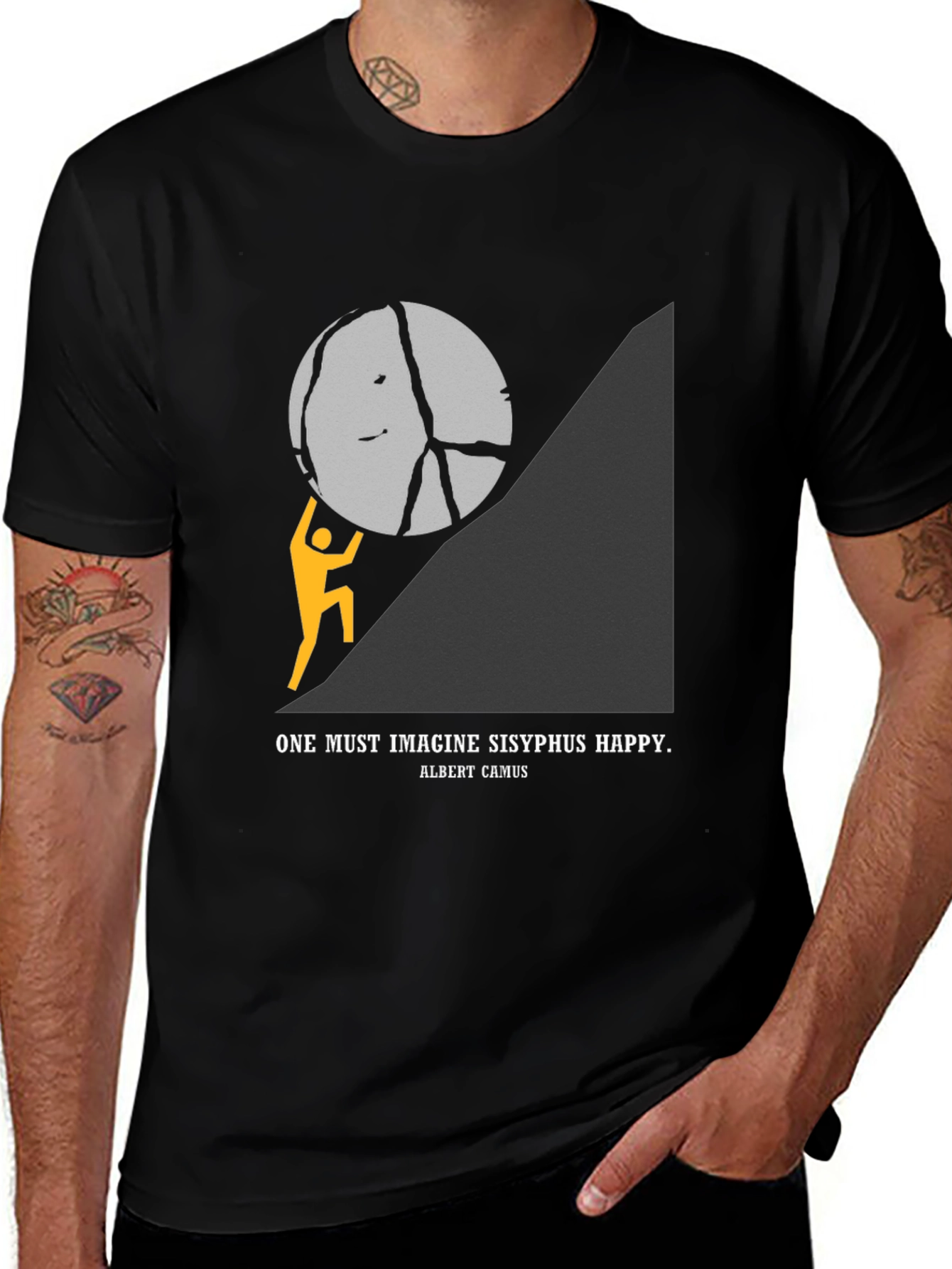 Sisyphus Graphic Tee - Imagine Happiness T-Shirt
