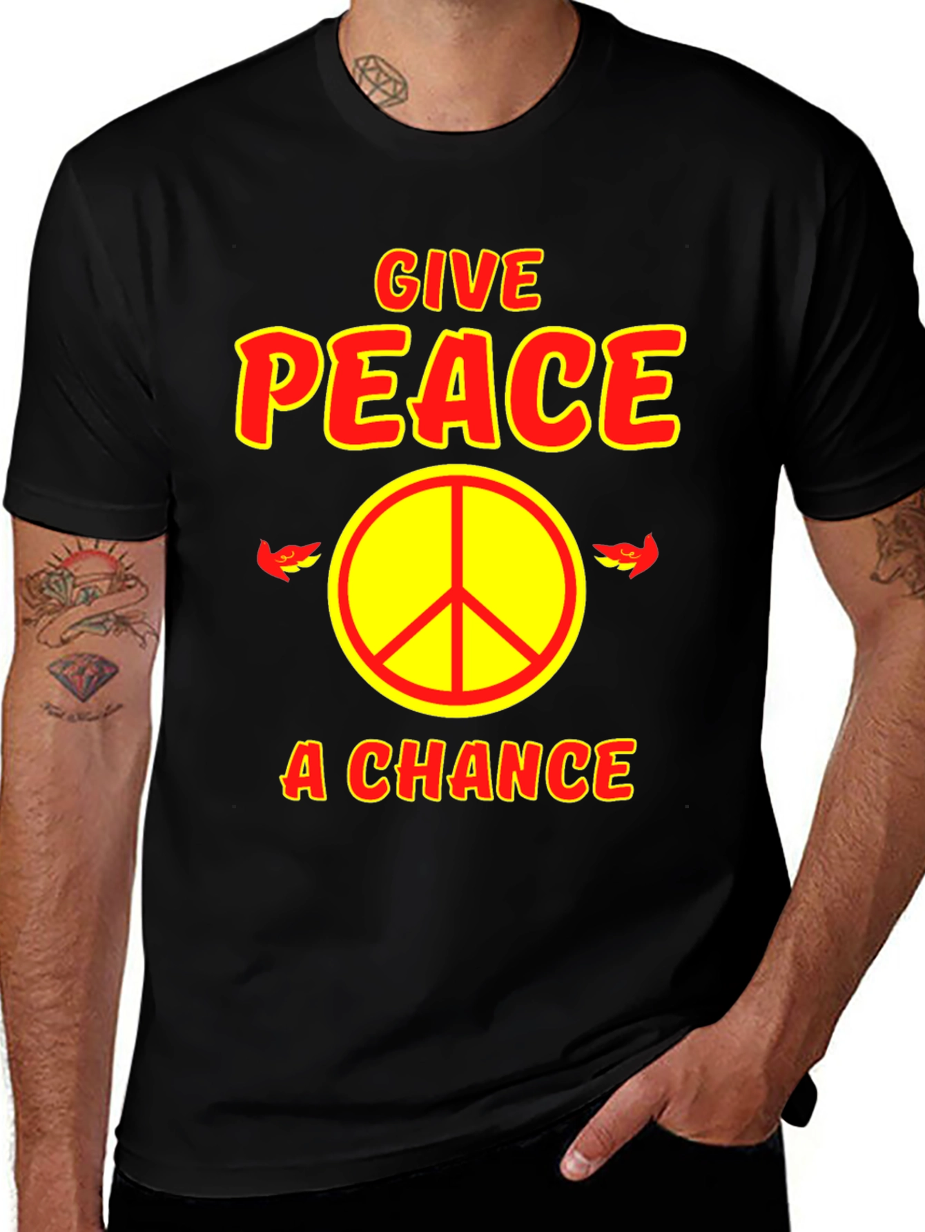 Variant 9 of Give Peace A Chance Graphic T-Shirt