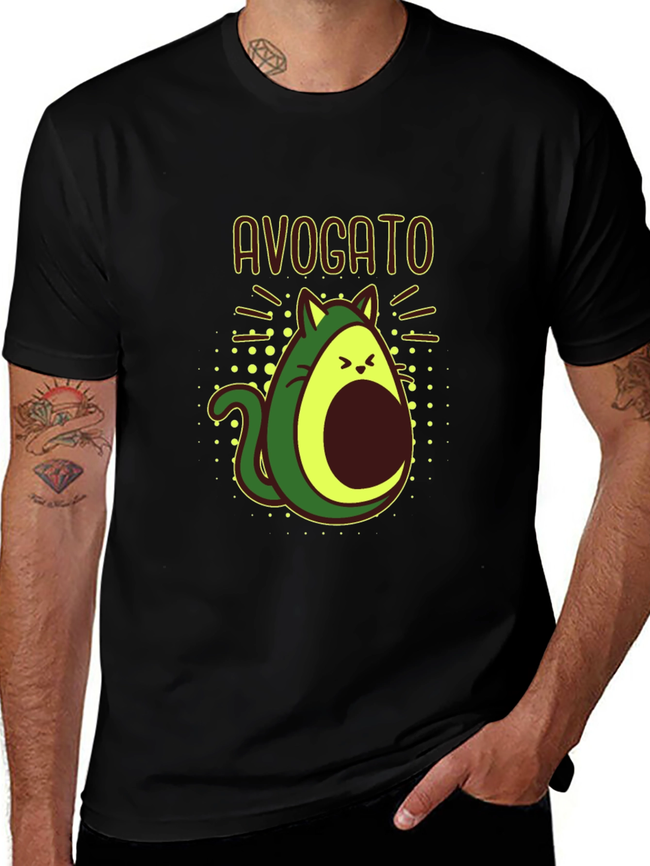 Variant 28 of Avogato T-Shirt - Cute Avocado Cat Tee
