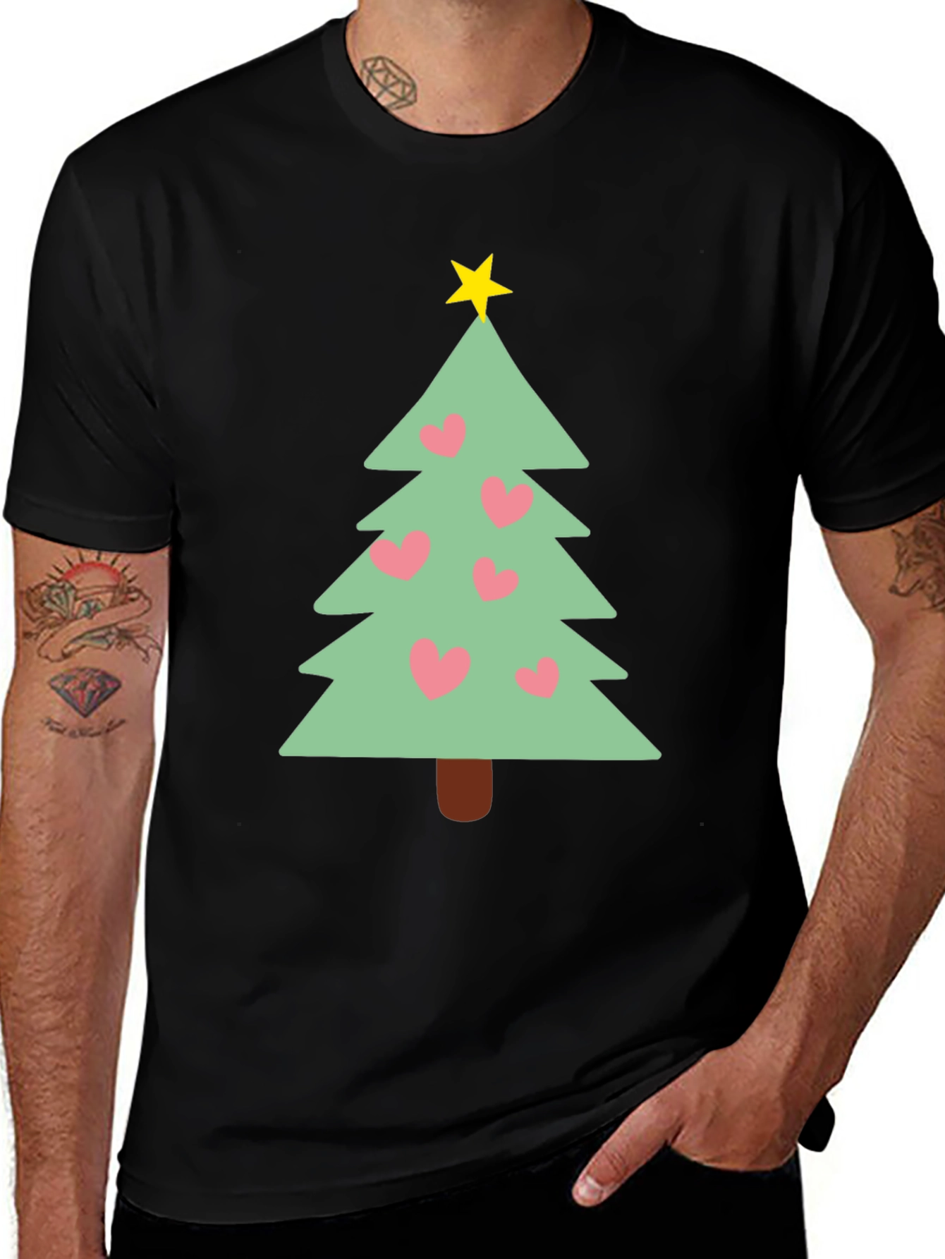 Variant 26 of Festive Christmas Tree Heart T-Shirt