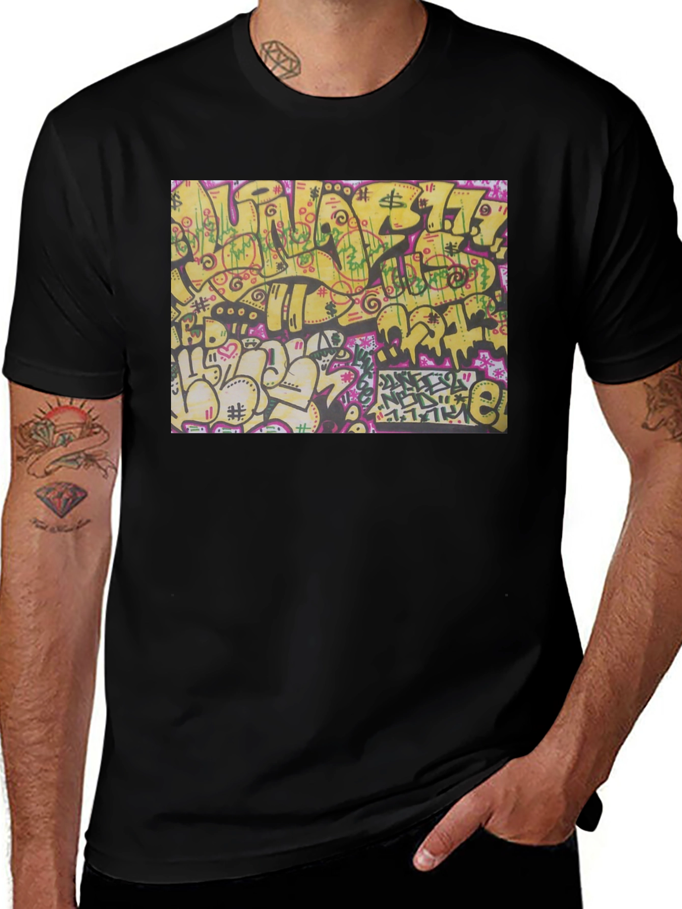 Variant 27 of Graffiti Art Black T-Shirt
