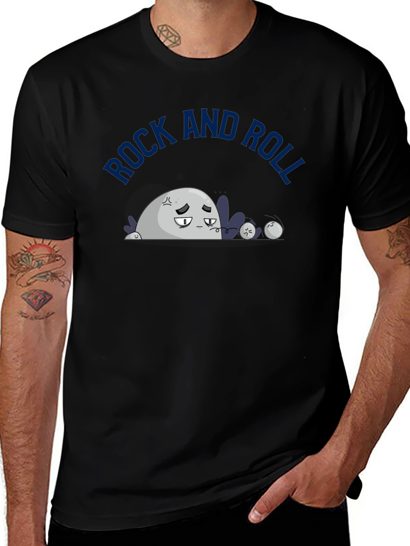 Variant 29 of Rock and Roll Pun T-Shirt - Funny Graphic Tee