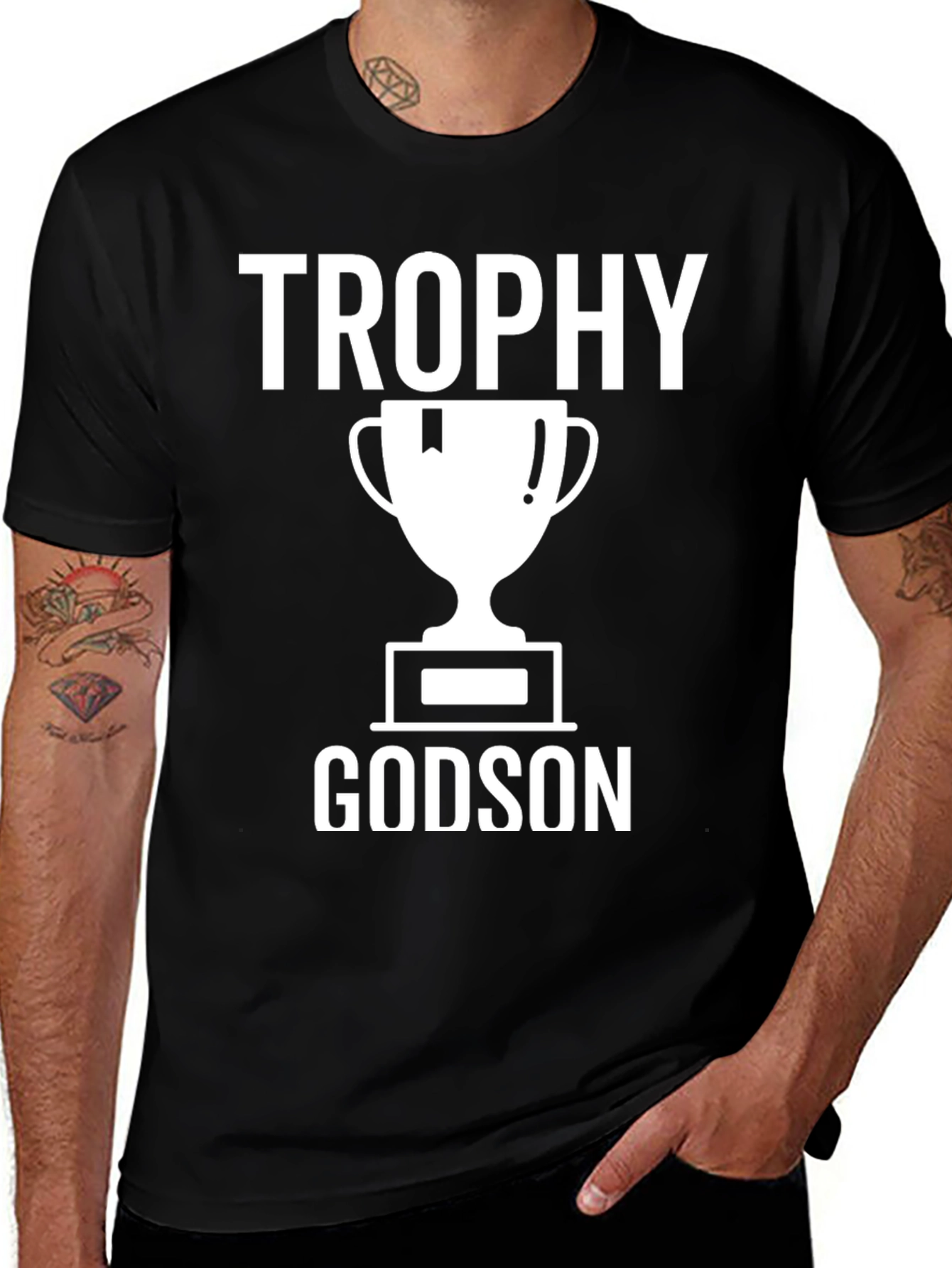 Trophy Godson Graphic T-Shirt - Black