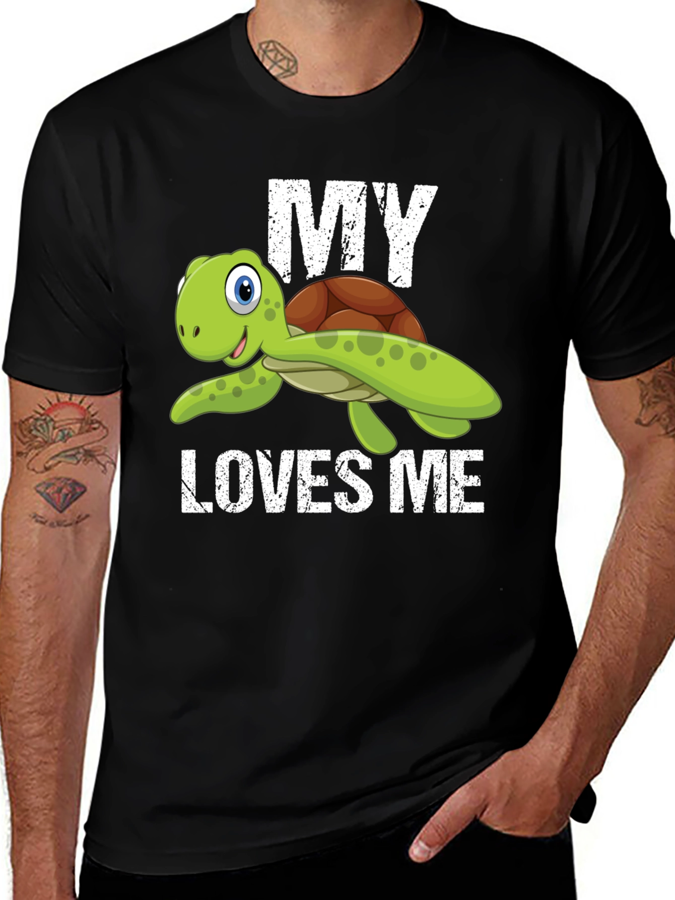 Variant 18 of My Turtle Loves Me T-Shirt - Cute Reptile Tee