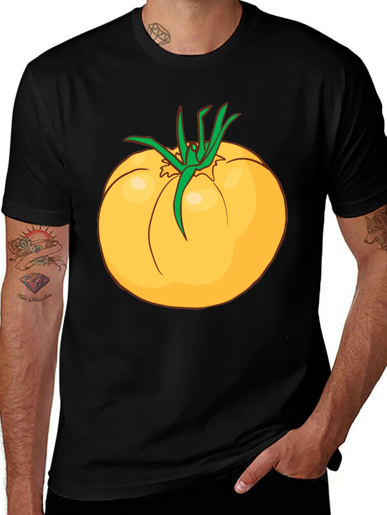 Variant 8 of Yellow Tomato Graphic T-Shirt - Casual Cotton Tee