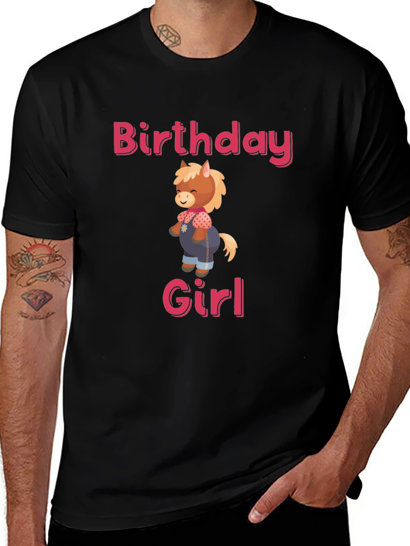 Variant 4 of Birthday Girl Horse Graphic T-Shirt