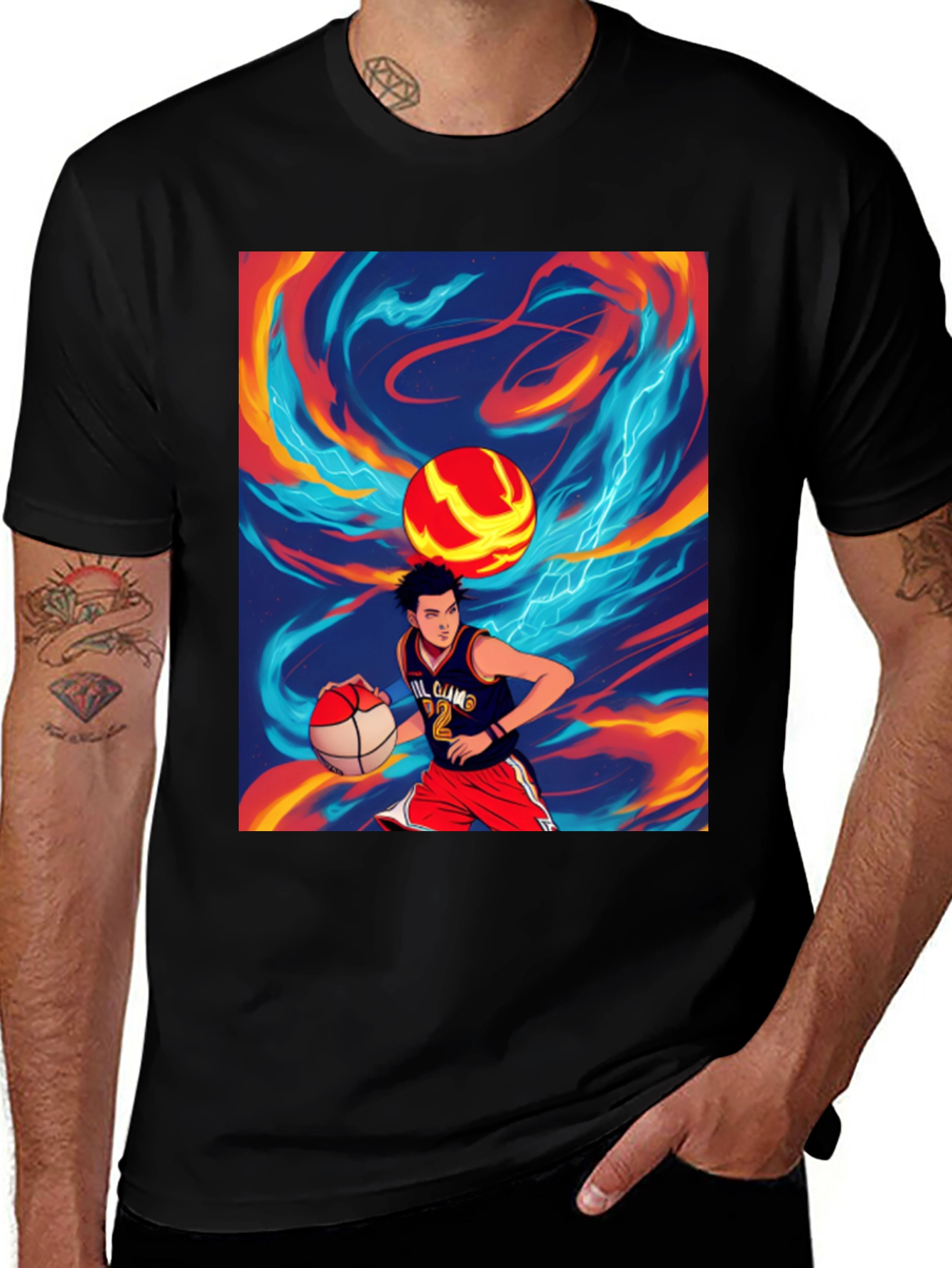 Variant 24 of Basketball Graphic T-Shirt, Cool Design