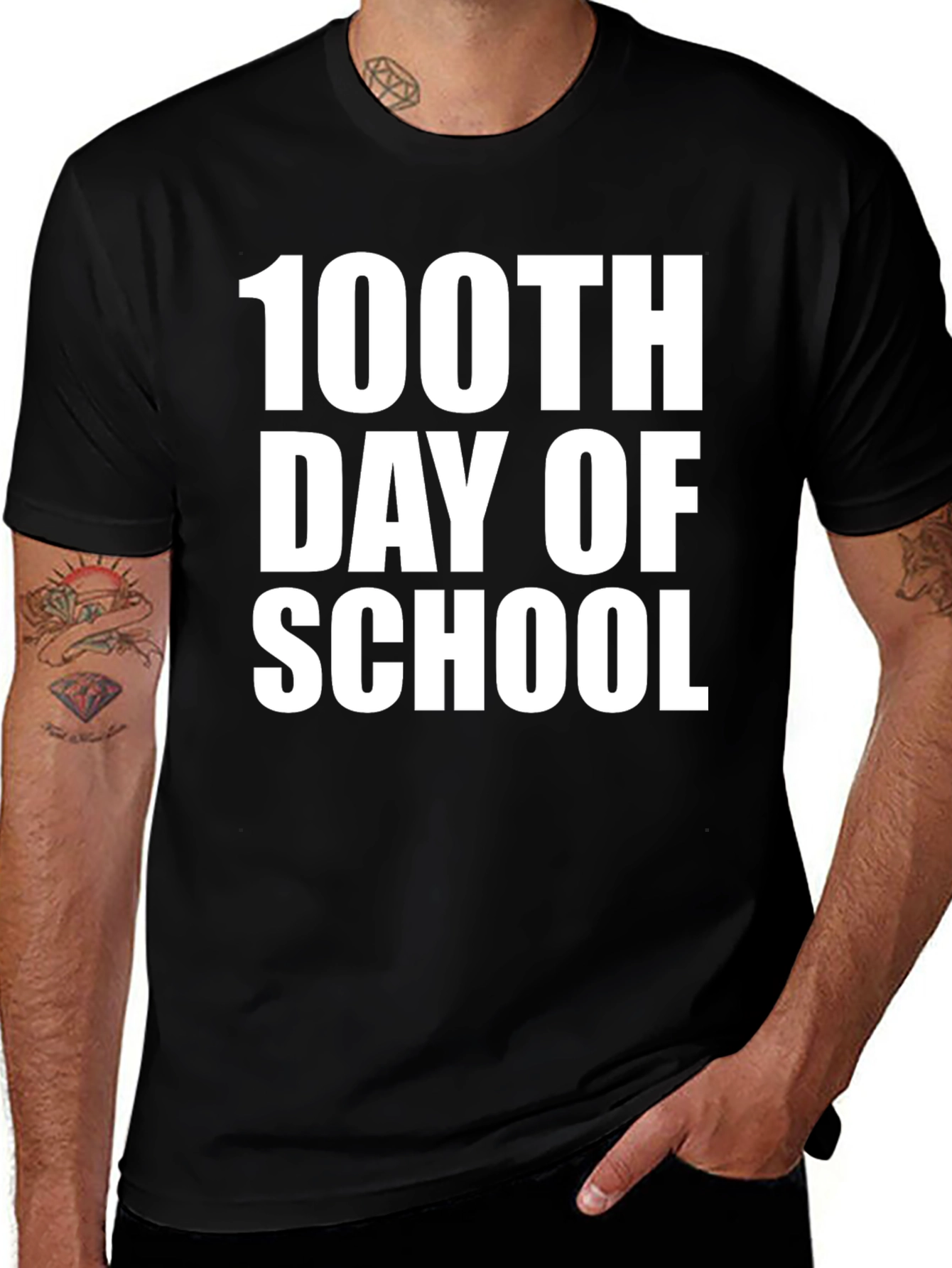 100th Day of School Black T-Shirt