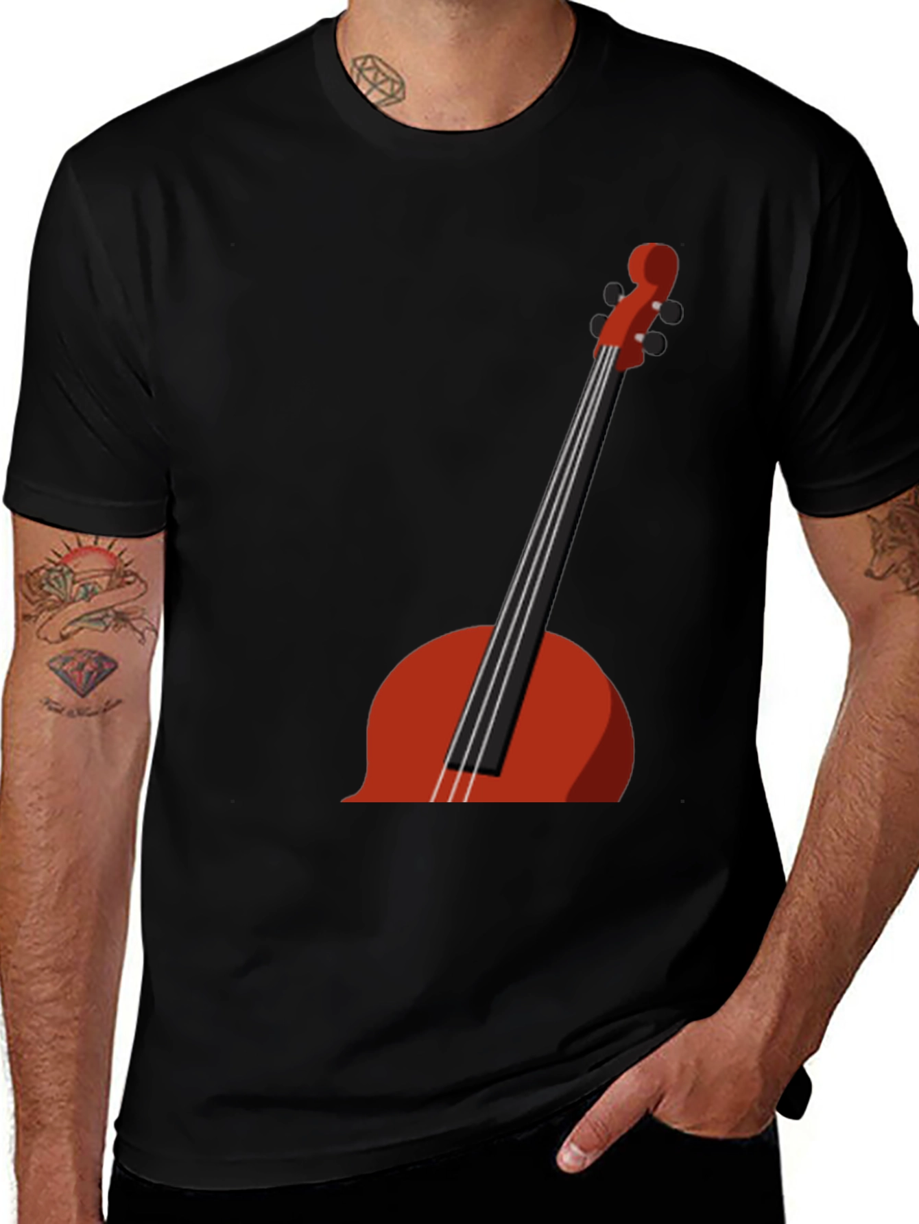 Variant 5 of Cello Graphic Tee - Musical Instrument T-Shirt