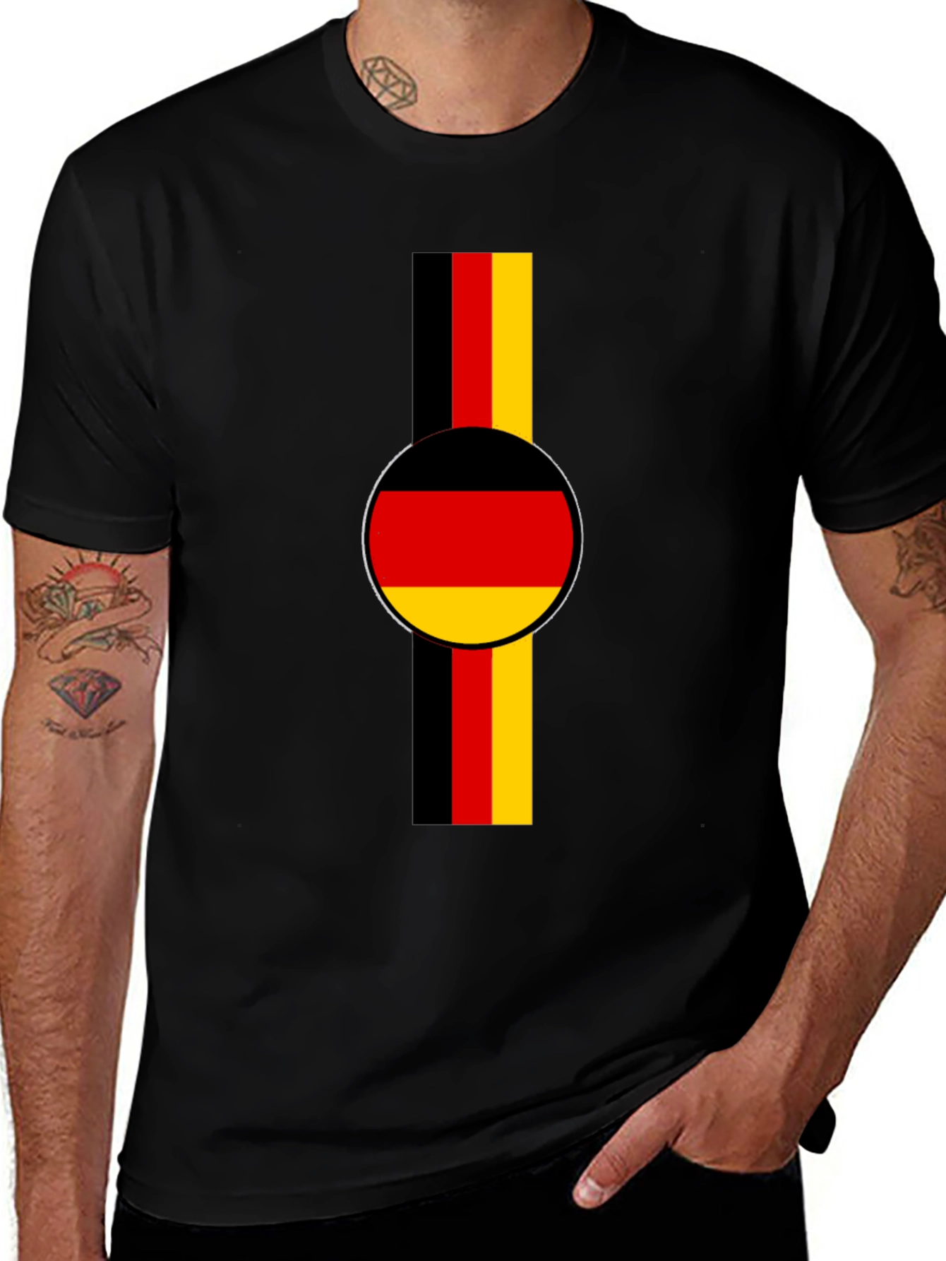 Variant 20 of Germany Flag Graphic Black T-Shirt