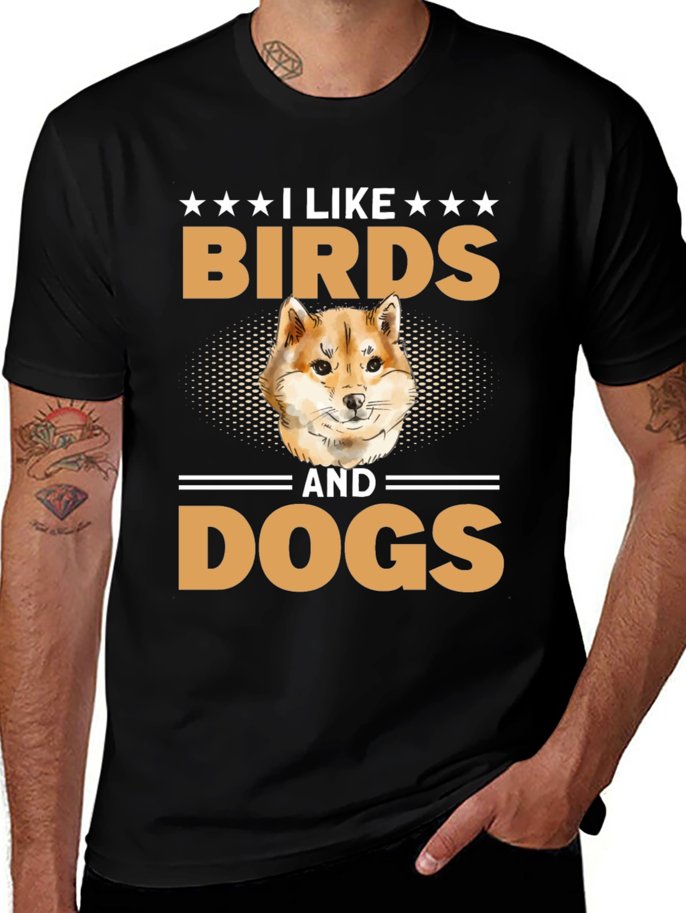 Variant 10 of I Like Birds and Dogs Graphic Tee