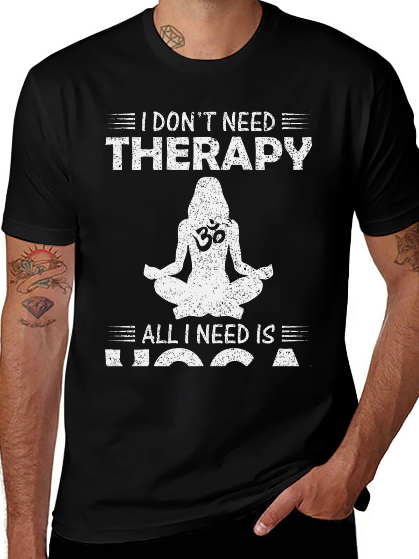 Variant 25 of Yoga Therapy T-Shirt - Om Meditation Tee