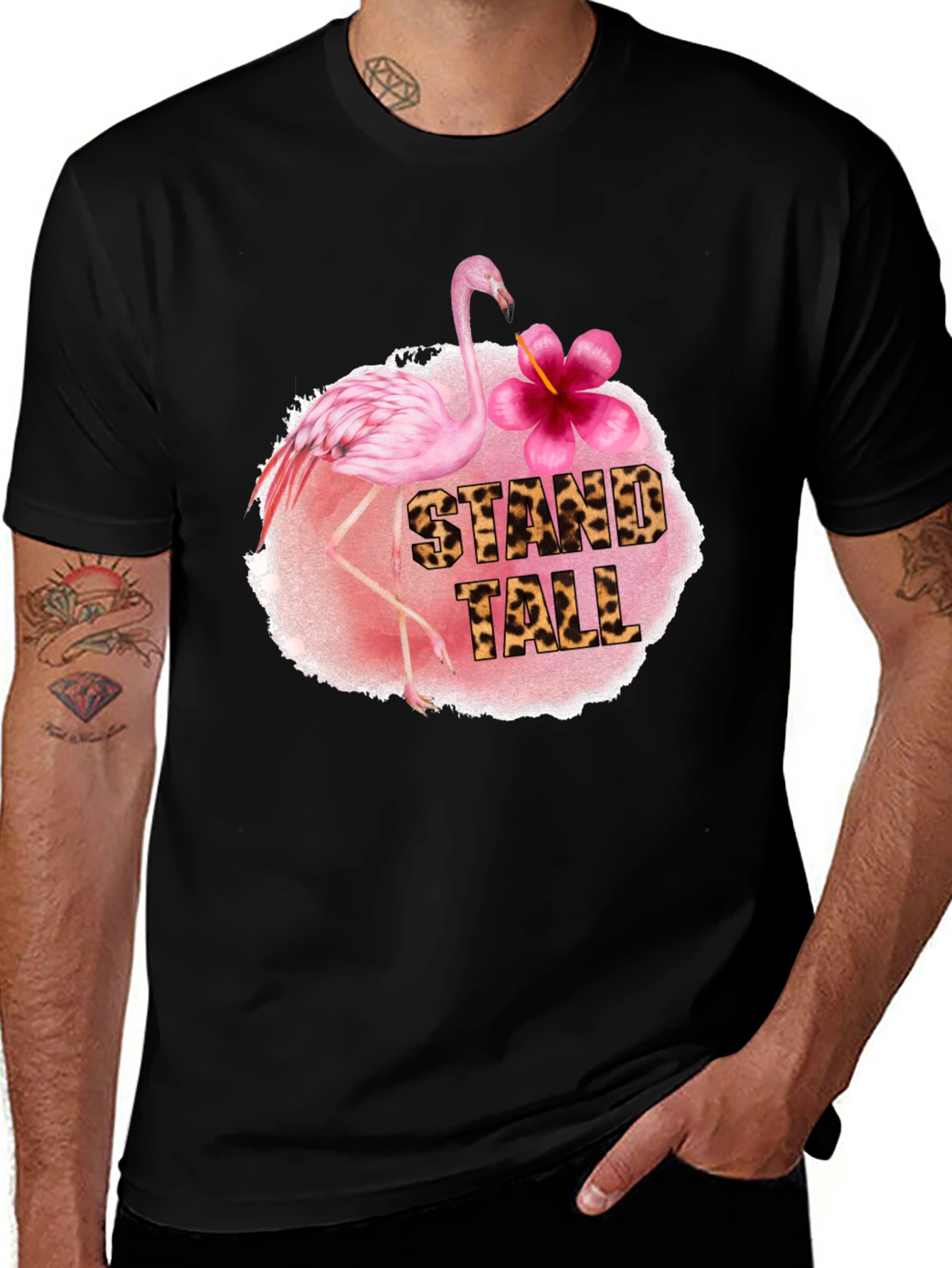 Variant 19 of Stand Tall Flamingo Graphic Tee