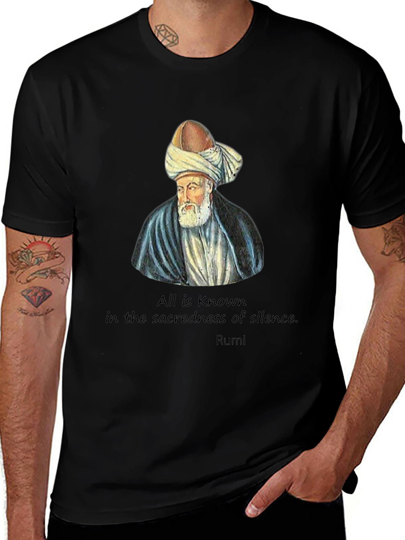 Rumi T-Shirt: Sacredness of Silence Tee