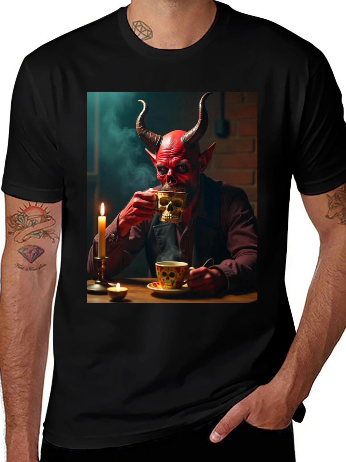 Variant 17 of Devil Skull Coffee T-Shirt