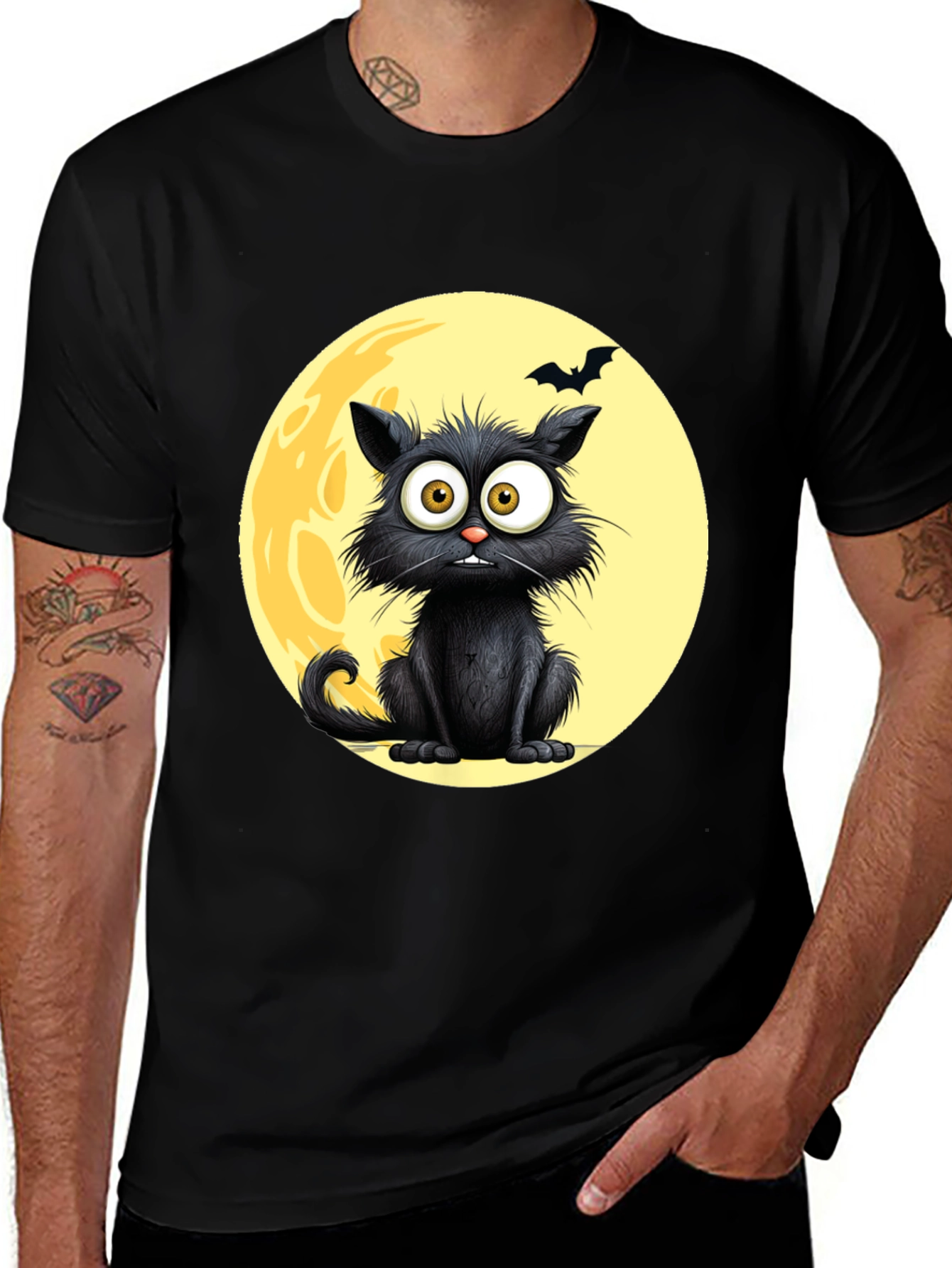 Variant 29 of Halloween Black Cat T-Shirt