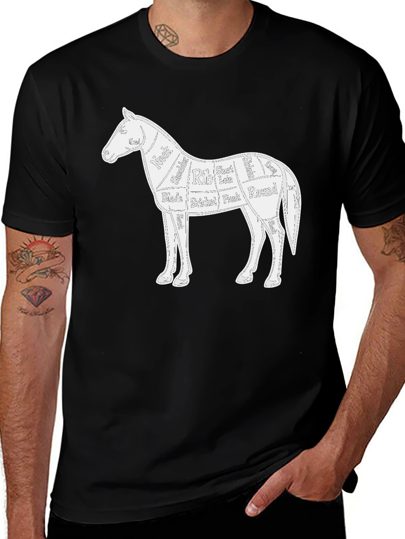 Variant 19 of Horse Anatomy Graphic Tee