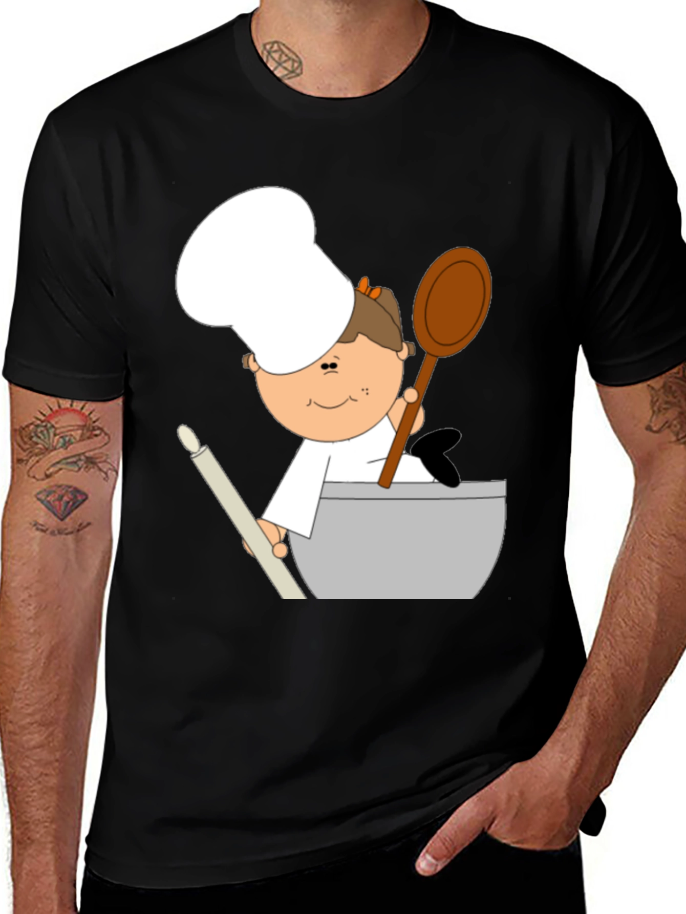 Variant 30 of Cartoon Baker Graphic Tee - Unisex Soft Cotton Shirt