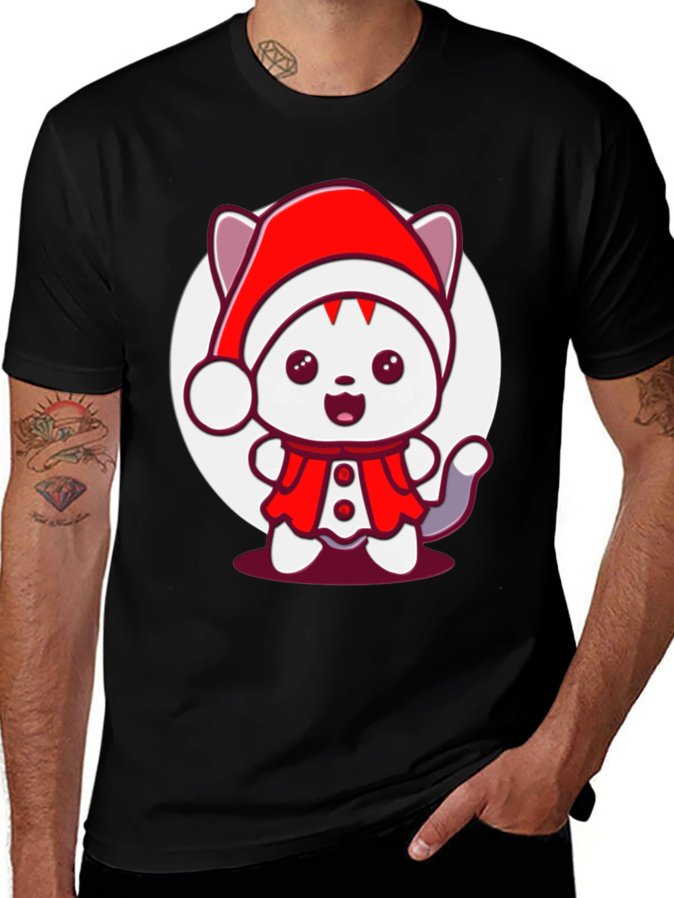 Variant 29 of Festive Cat T-Shirt - Holiday Cheer